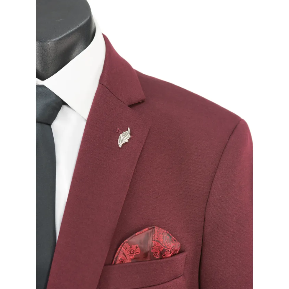 SCUZZATTI Isaac 269 Stretch Jersey Sports Jacket - Burgundy