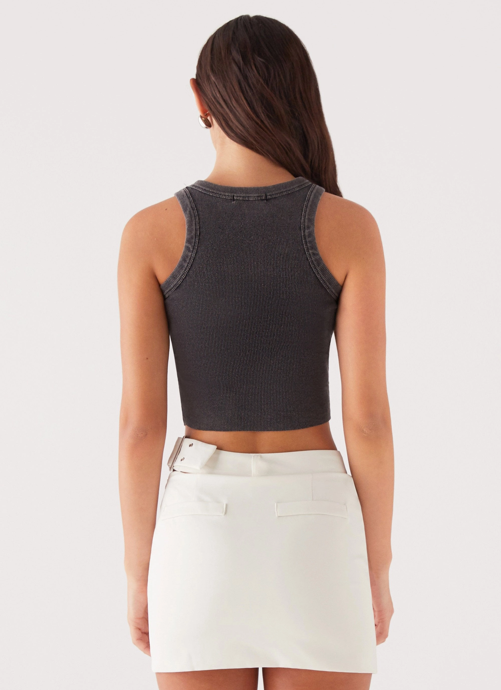 Danger Zone Cut Out Mini Skirt - Ivory Reflective details Breathable mesh lining