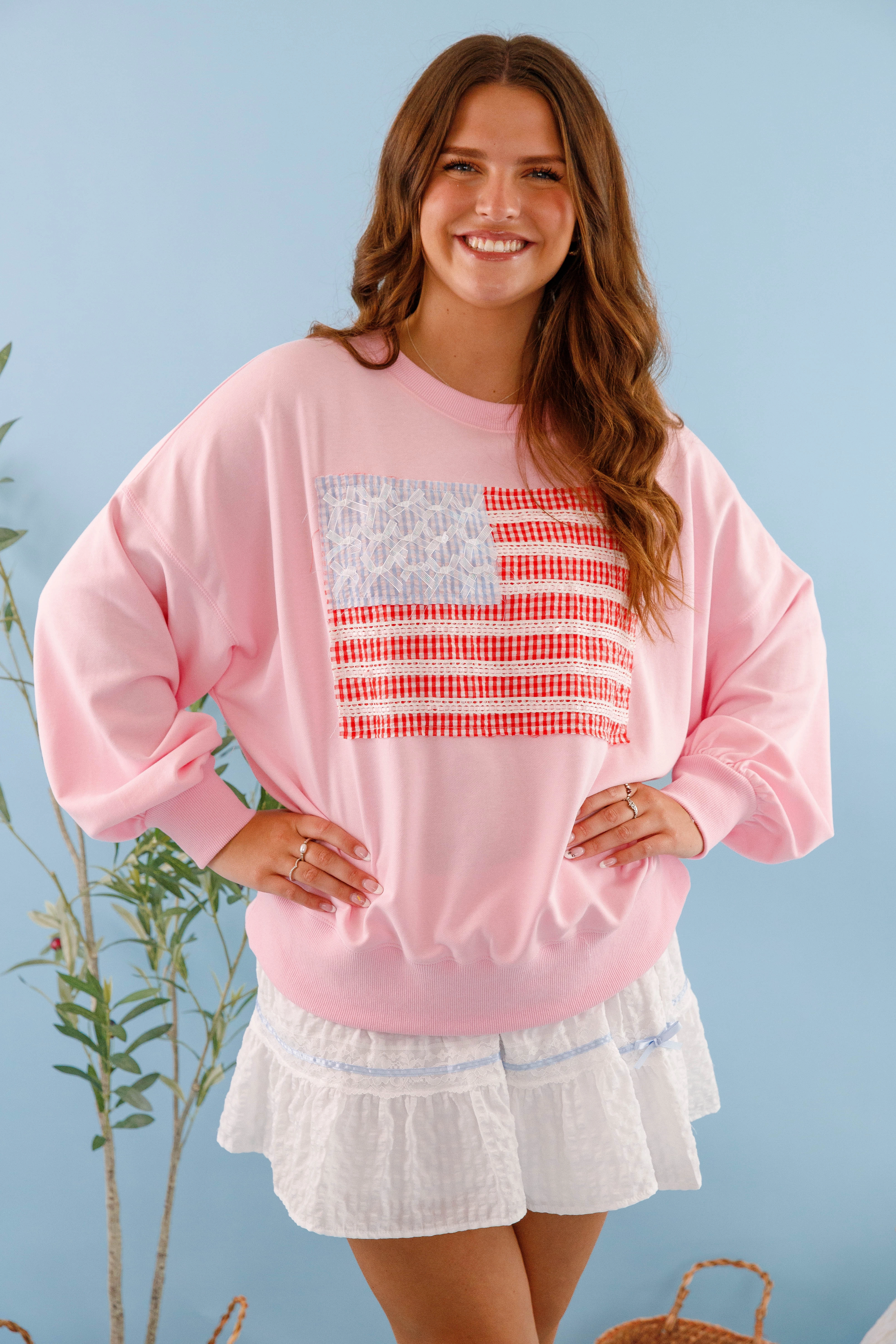 America's Sweetheart Pullover-Pink Flexible Design