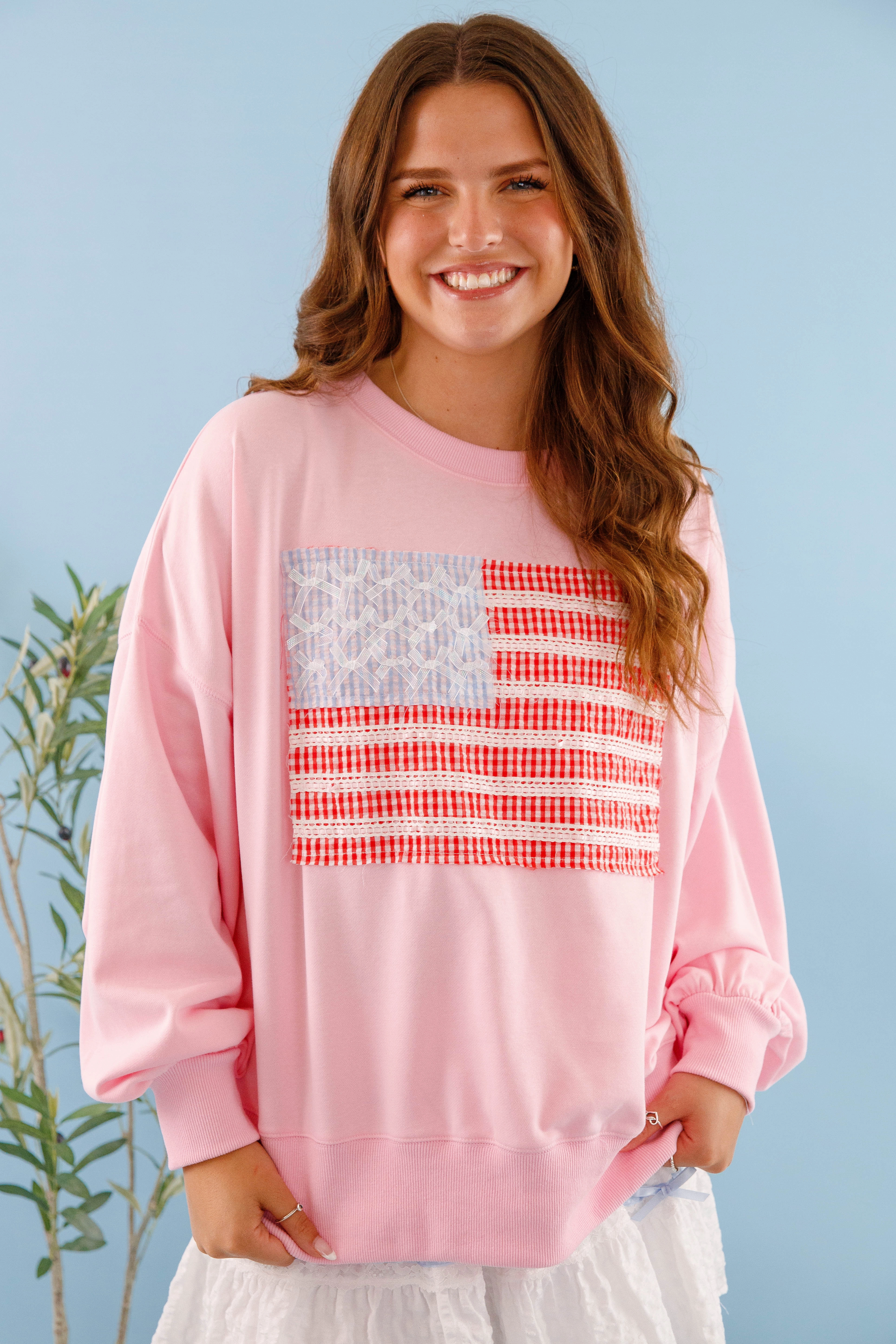 America's Sweetheart Pullover-Pink BrushedInnerLining