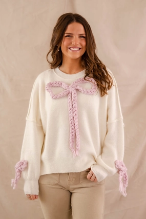 Relaxed Tee Searching For A Cowboy Sweater-Ivory