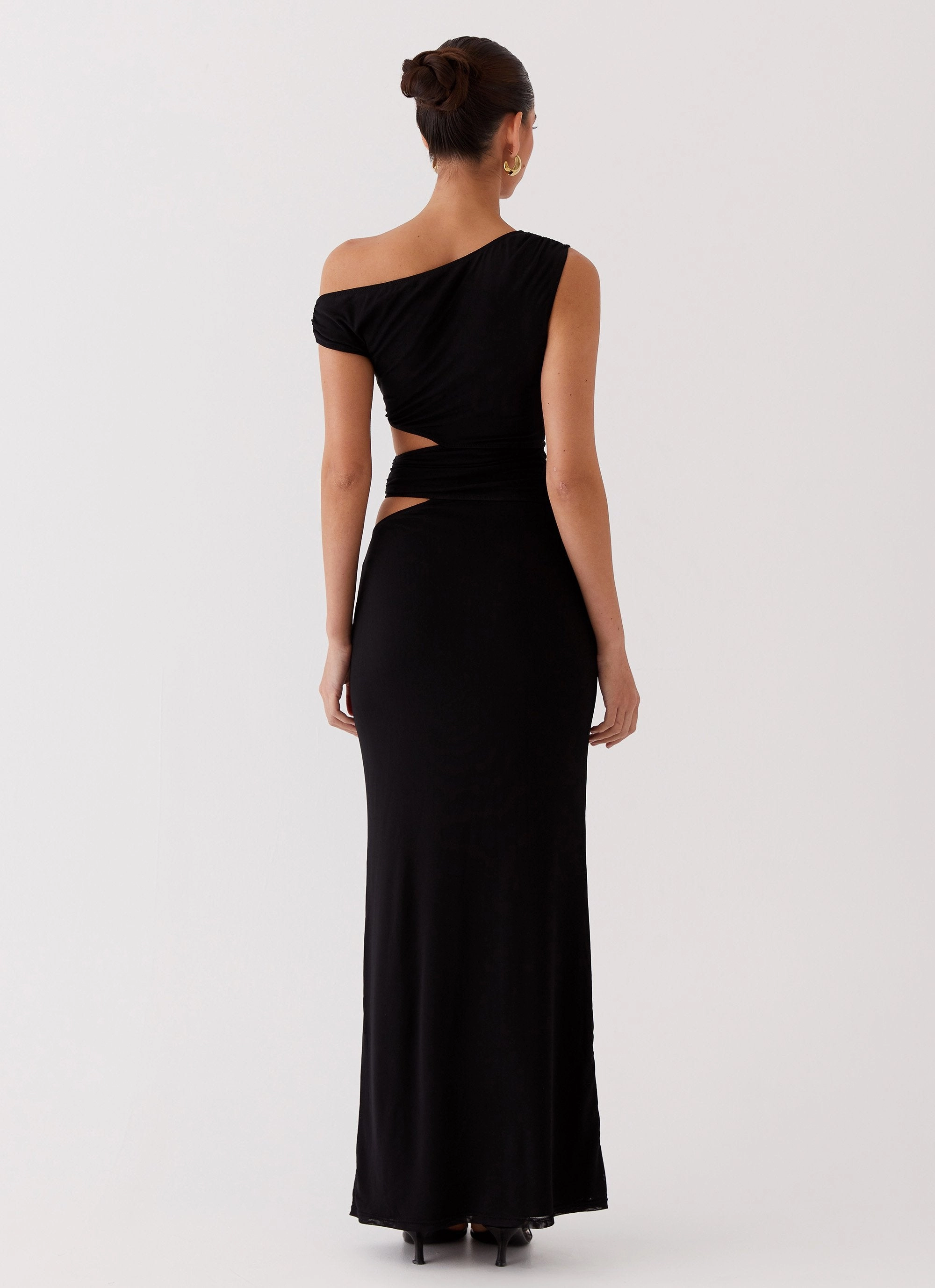 Margot One Shoulder Maxi Dress - Black Casual Vibes Occasion Ready