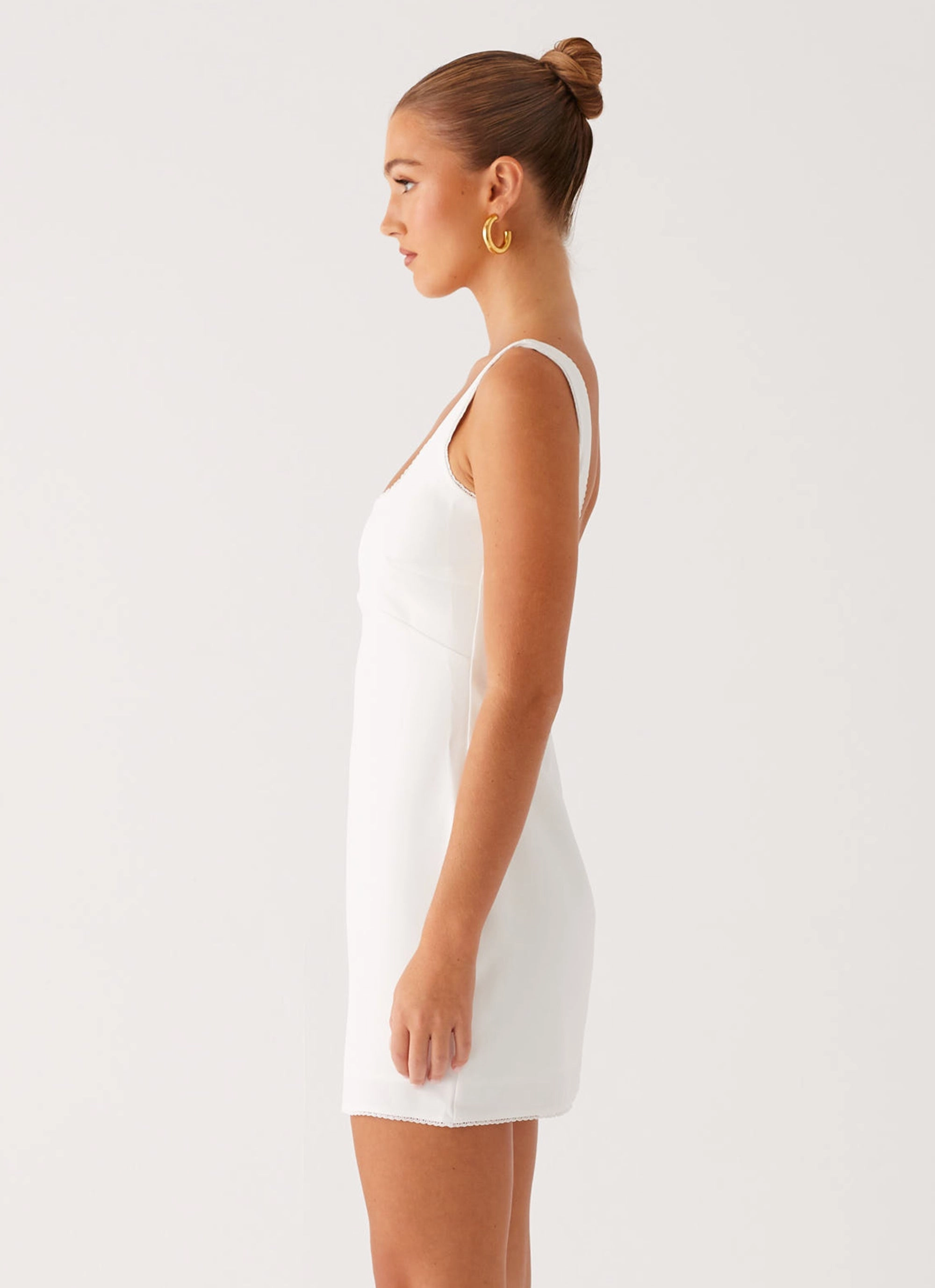 Sedona Mini Dress - White Soft Stitch