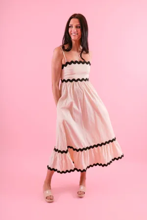 See the Better Side Midi Dress-Beige Shine Dressy