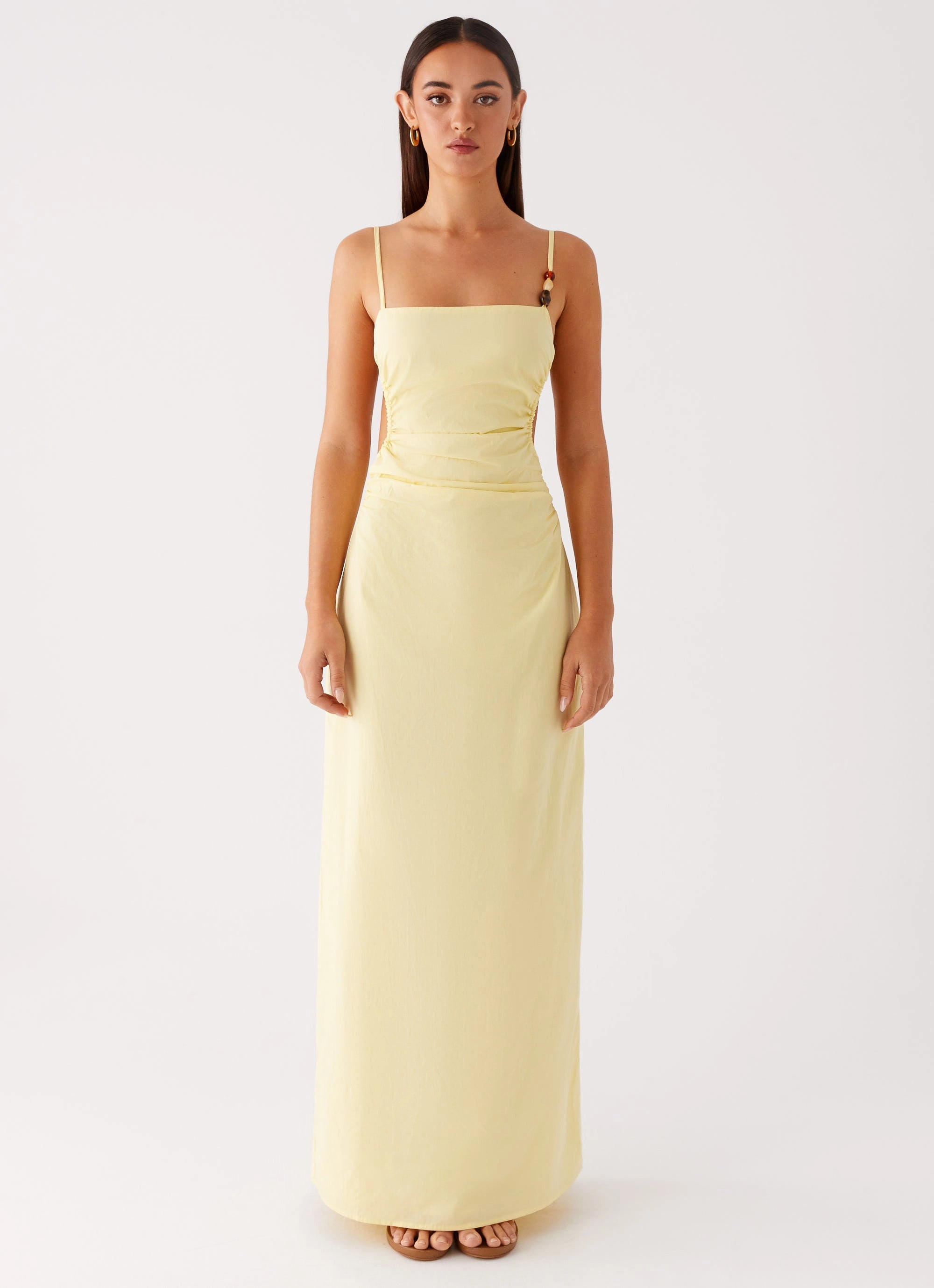 Selah Maxi Dress - Yellow Linen Vibe