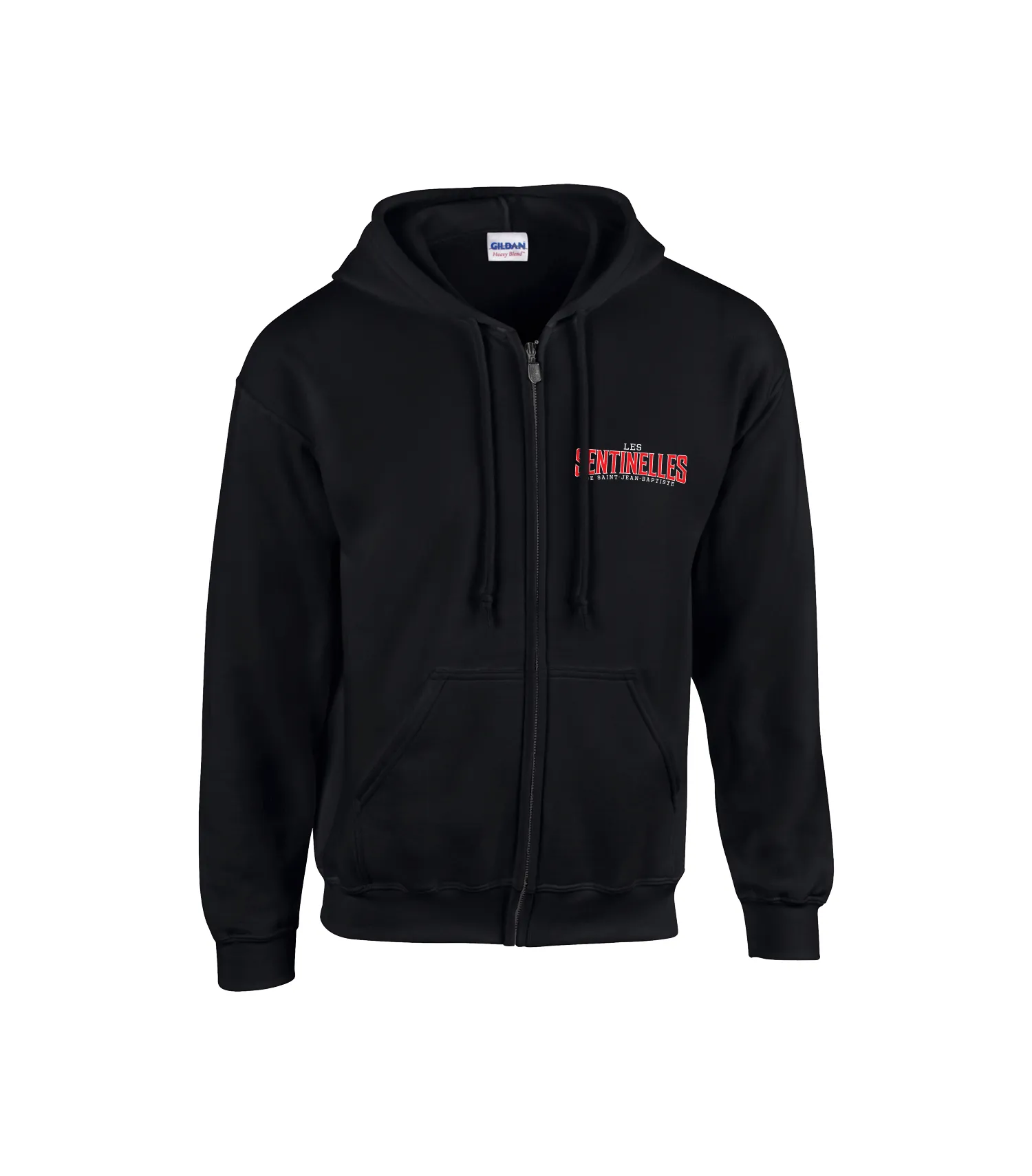Sentinelles Adult Cotton Full Zip Hooded Sweatshirt with Embroidered Logo