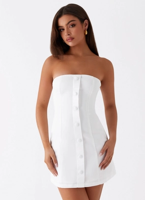 Good Lies Mini Dress - White Chill Piece