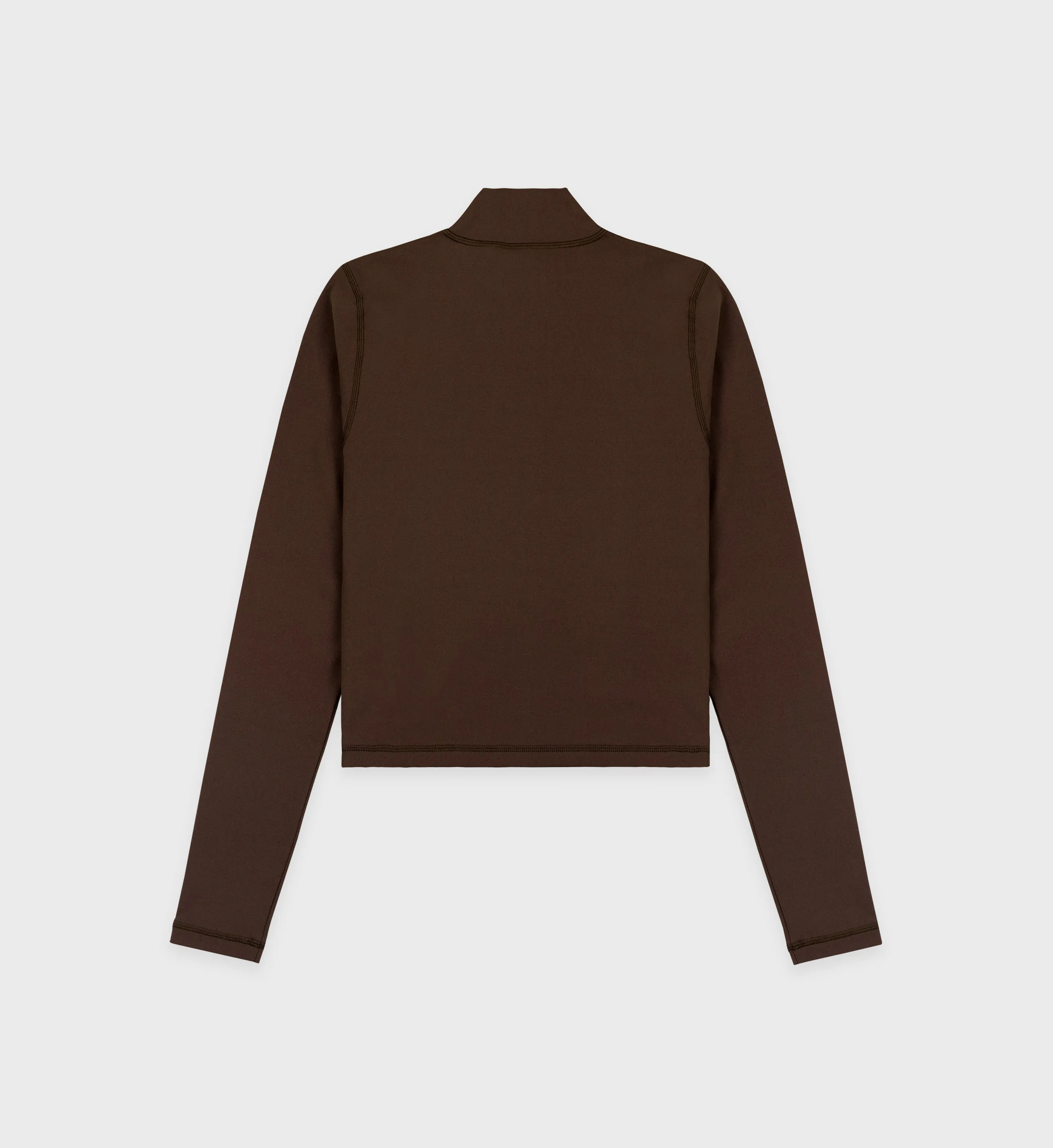 Serif Logo Sports Jacket - Chocolate/White