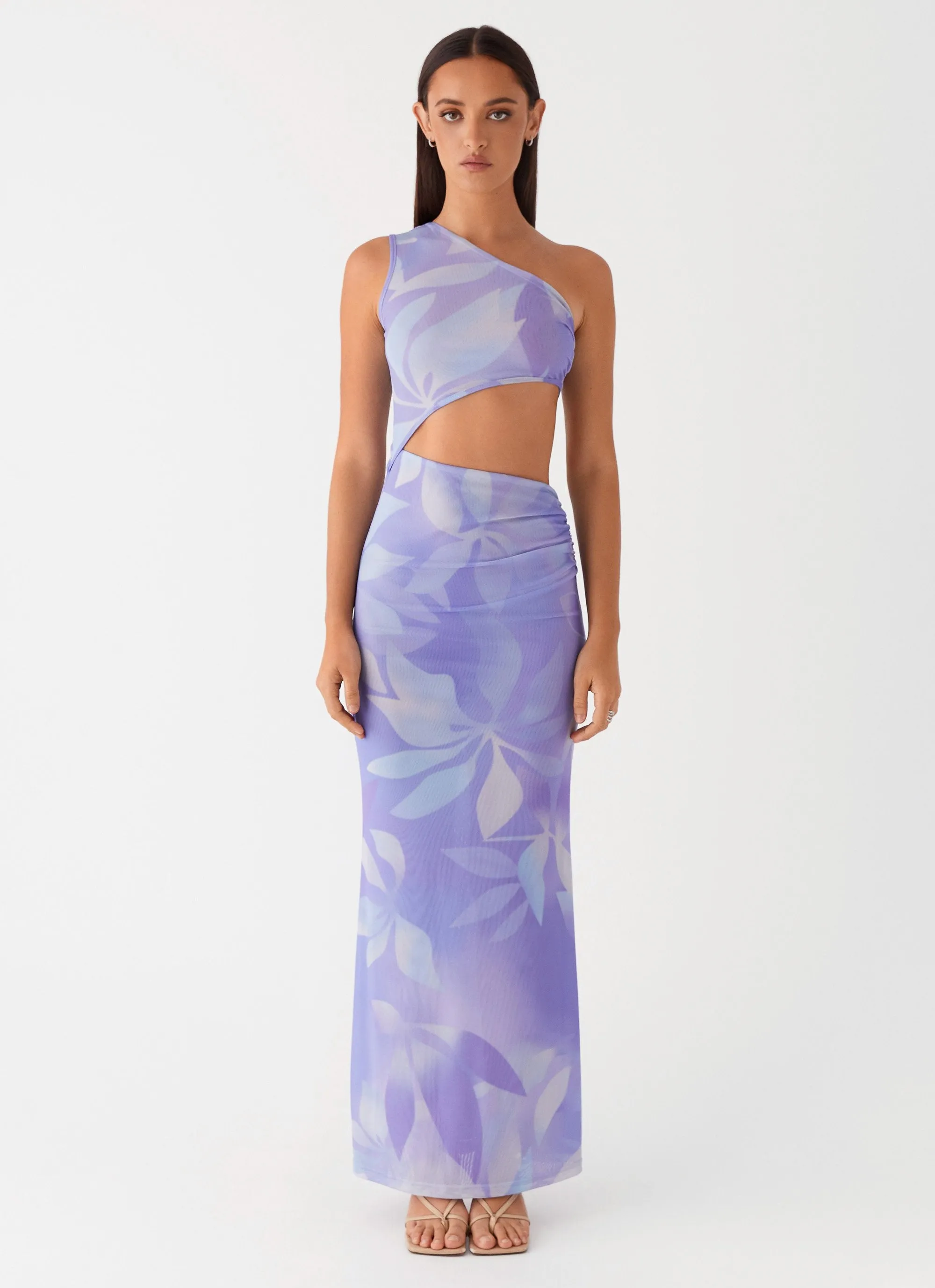 Shadows In The Sun Mesh Maxi Dress - Purple Rain Clean Lines Flattering Cut