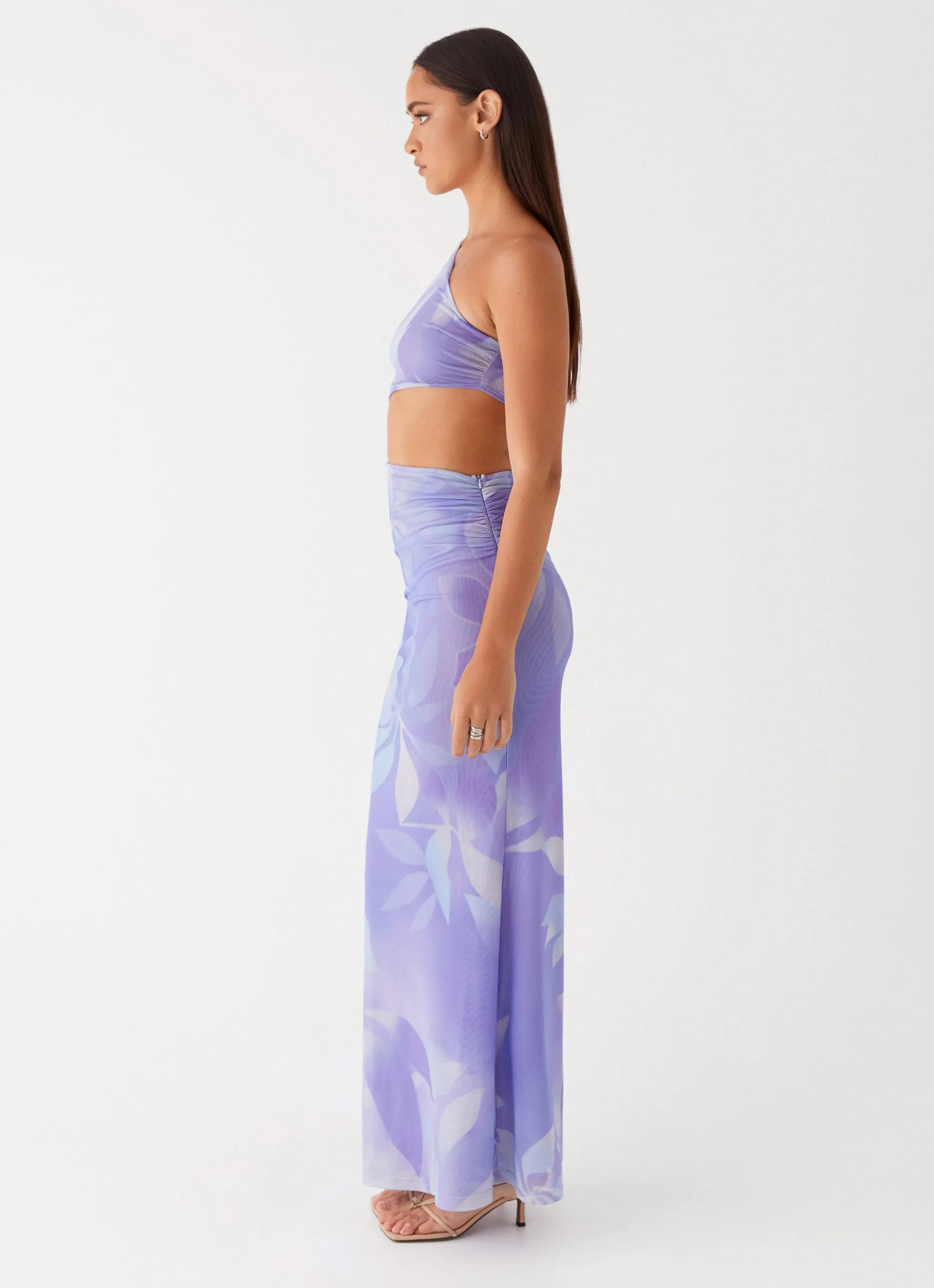 DeepPocketStyle Shadows In The Sun Mesh Maxi Dress - Purple Rain
