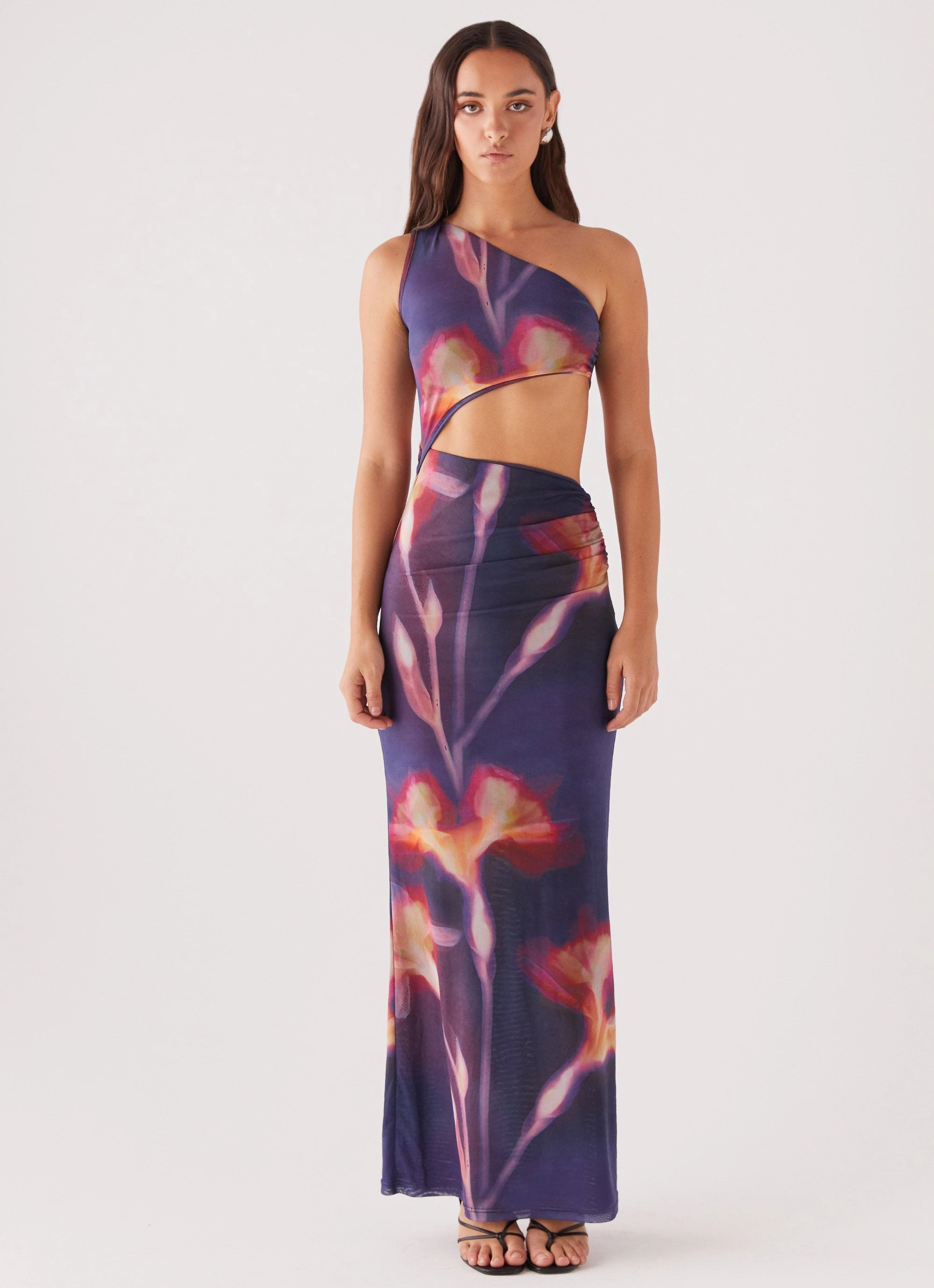 Formal Style Shadows In The Sun Mesh Maxi Dress - Ember Rose
