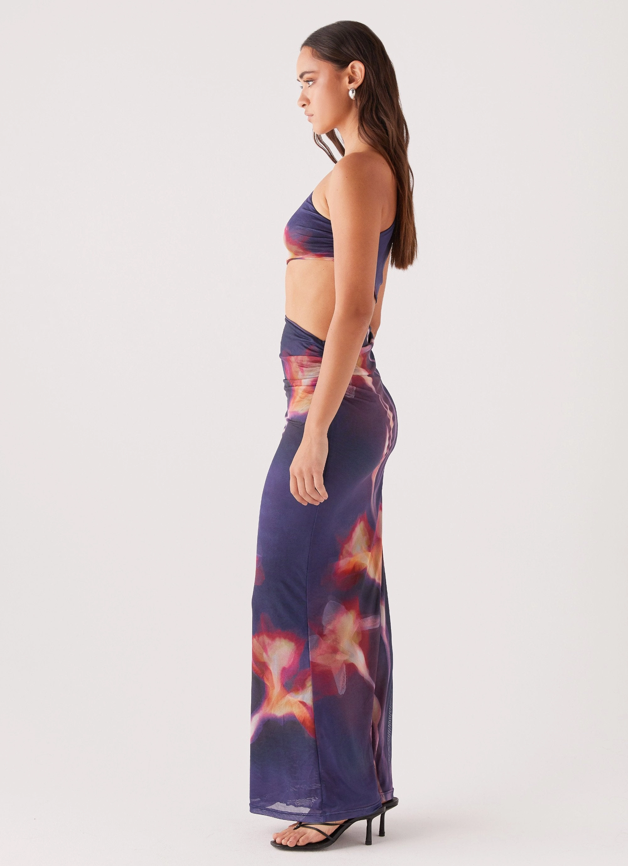 Shadows In The Sun Mesh Maxi Dress - Ember Rose FoldablePackaging