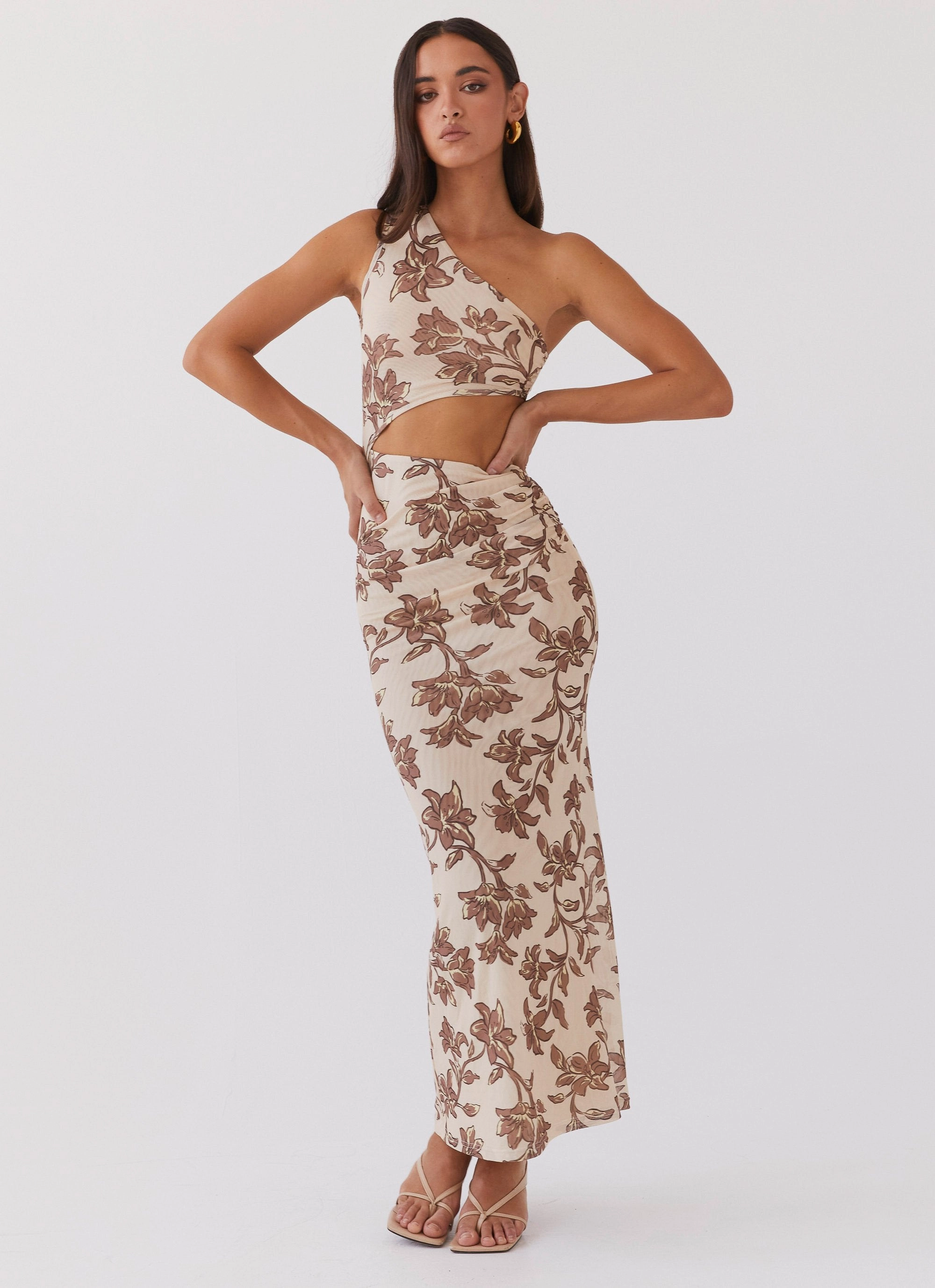 Quick Fit Shadows In The Sun Mesh Maxi Dress - Hazel Bloom