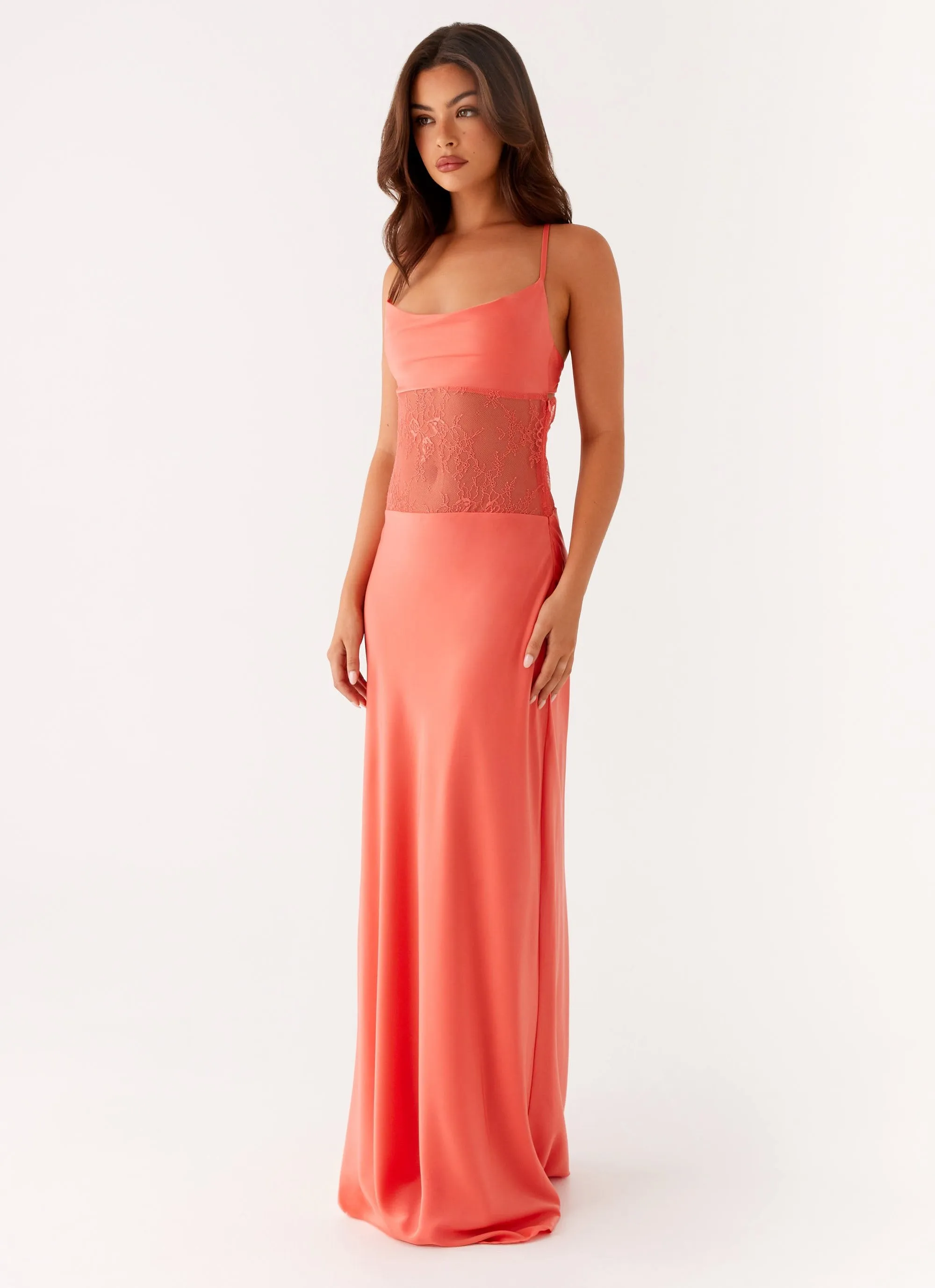 Shae Maxi Dress - Tangerine Relaxed Fit Look