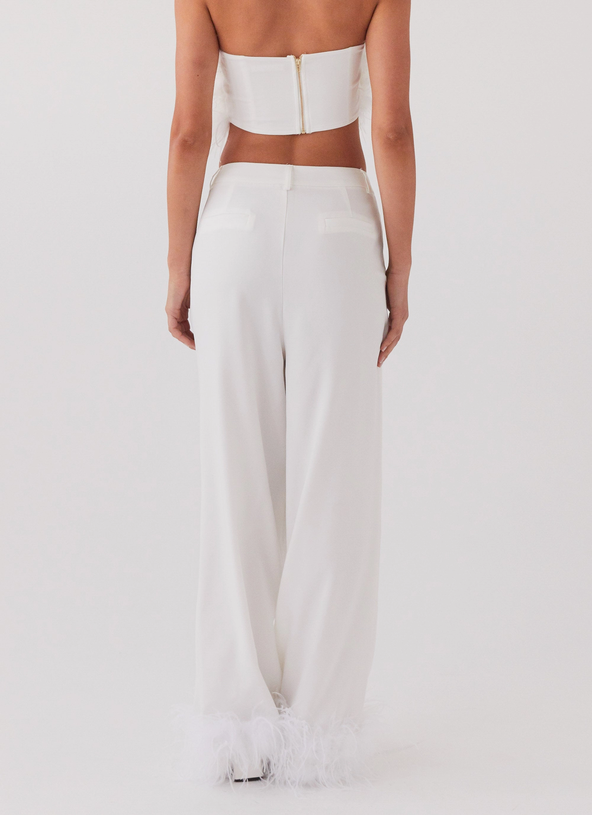 Shake It Off Feather Pants - Snow SecureClosureSystem Essential Waist