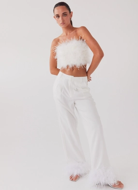 Shake It Off Feather Pants - Snow Chill Mode