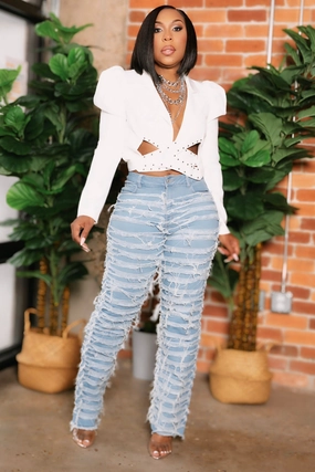 Effortless Design Shalandra Bold Statement Distressed Jeans