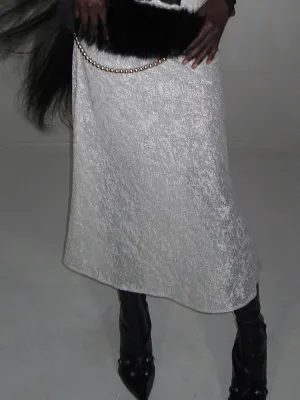 Sheer A-Line Midi Skirt