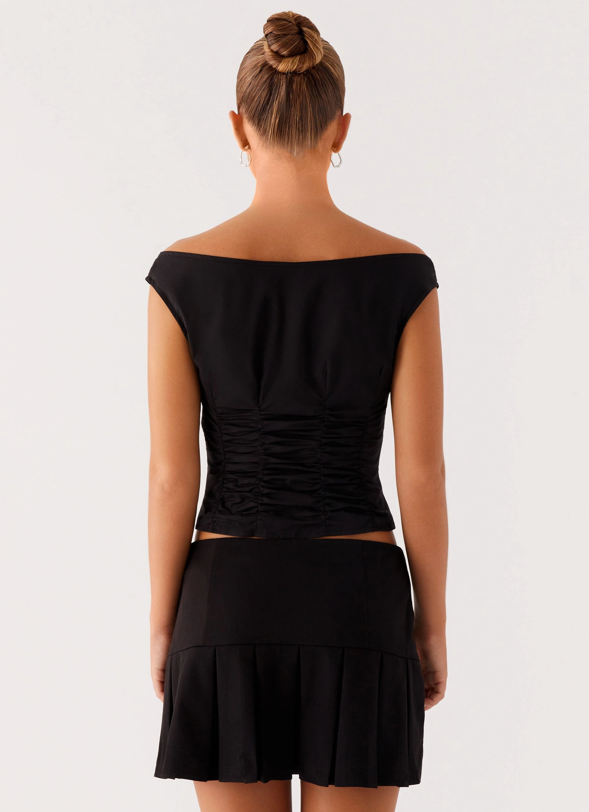 Casual Chic Warm Layer Shelby Pleated Mini Skirt - Black