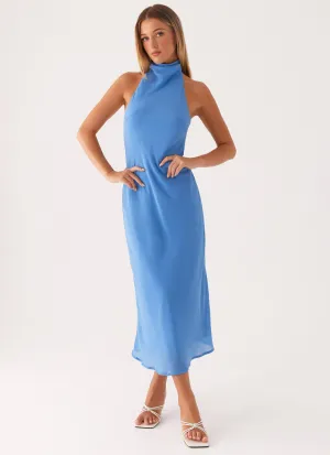 Shelly Midi Dress - Azure Texture Style Flattering Shape