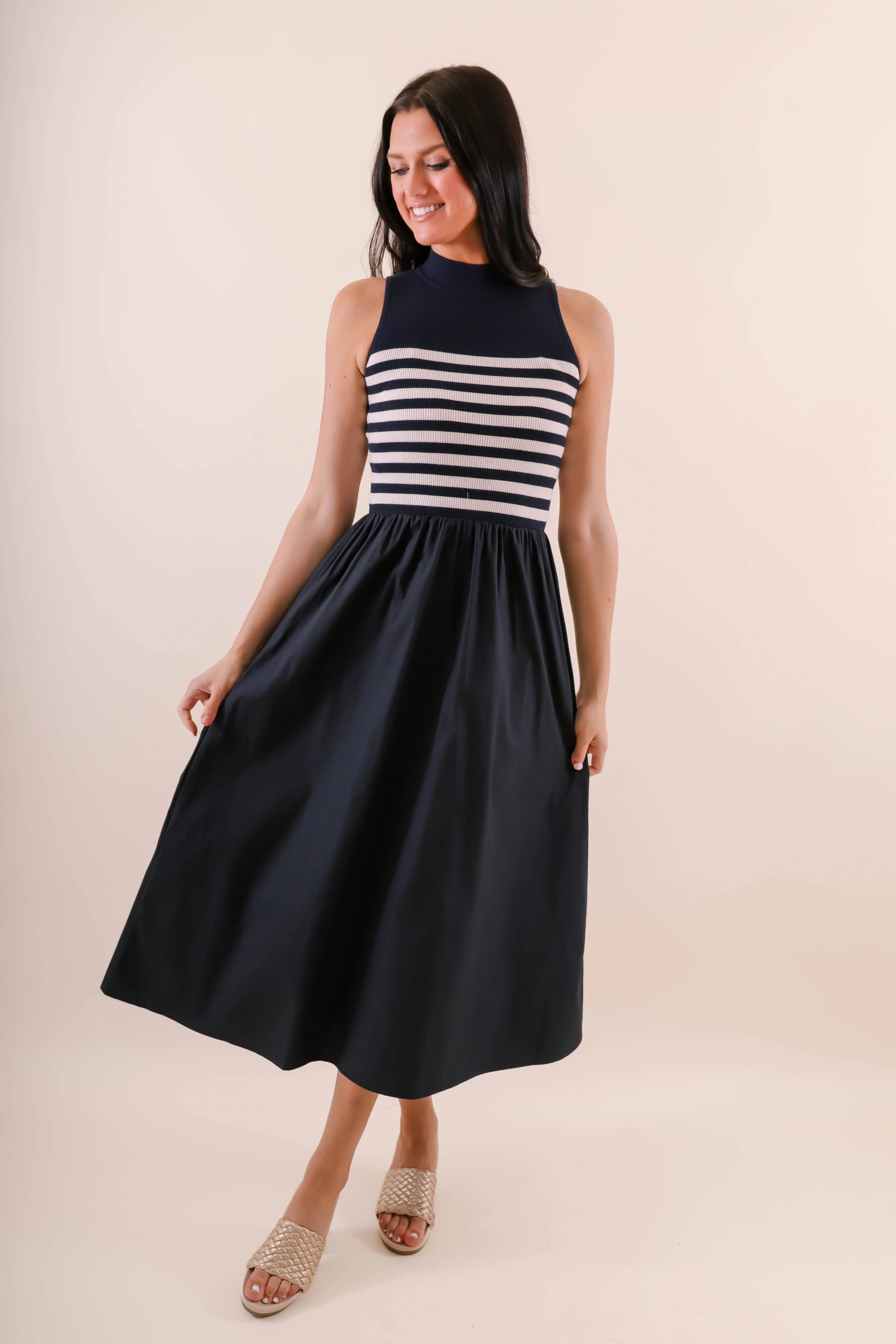 She's A Classic Maxi Dress-Navy Comfy Comfort Urban Feel