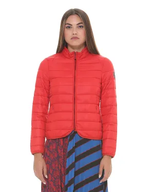 Short down jacket with coulisse