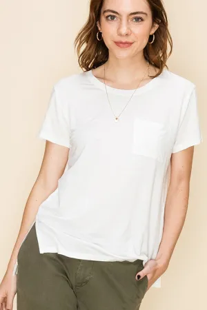 SHORT SLEEVE TEE WITH POCKET (OFF WHITE)