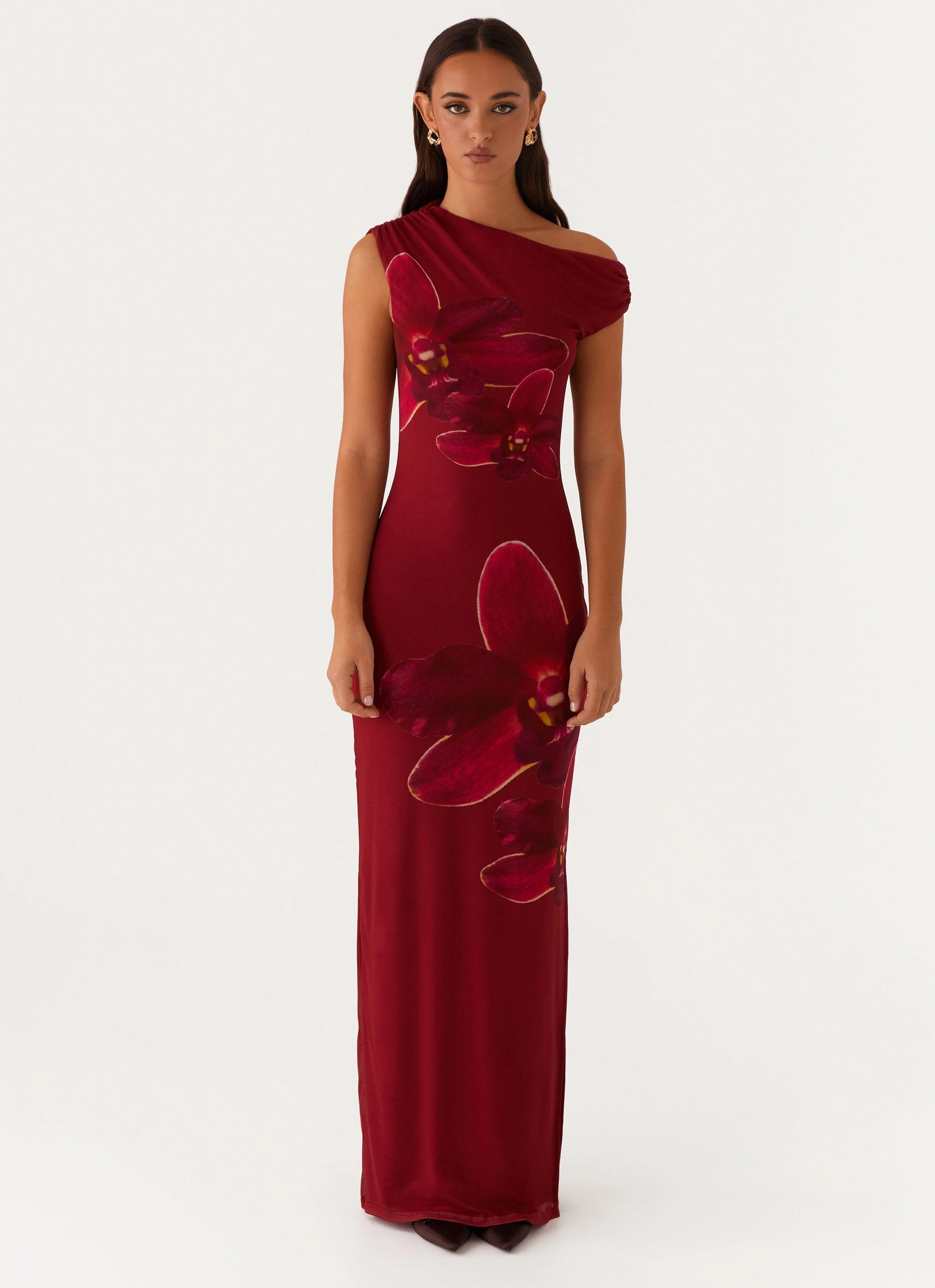 Showtime Maxi Dress - Maroon Light Blend Weekend Ready