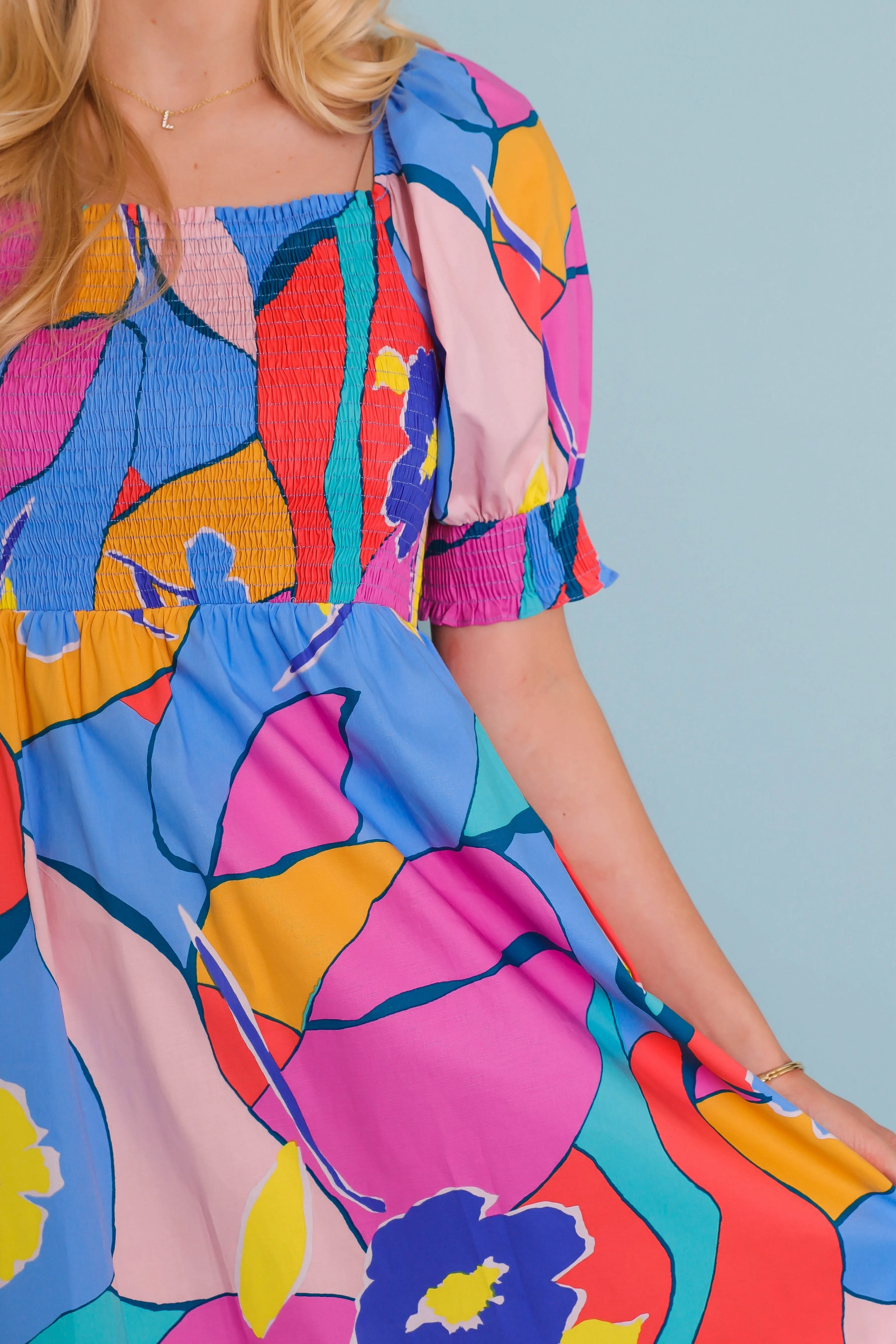 RESTOCK: All An Art Midi Dress Golden Scene Light Attitude