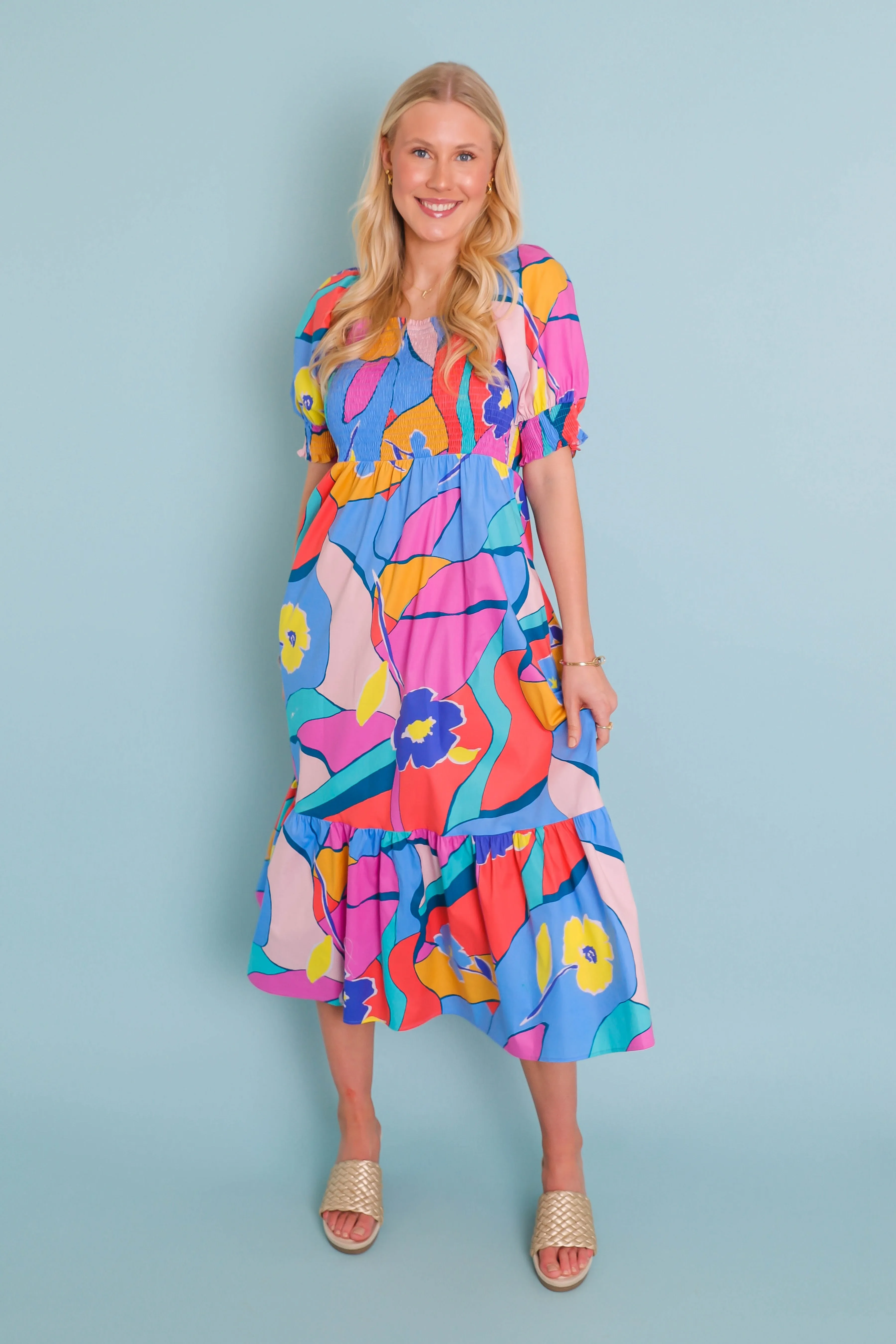 RESTOCK: All An Art Midi Dress Classic A-line design Silky texture