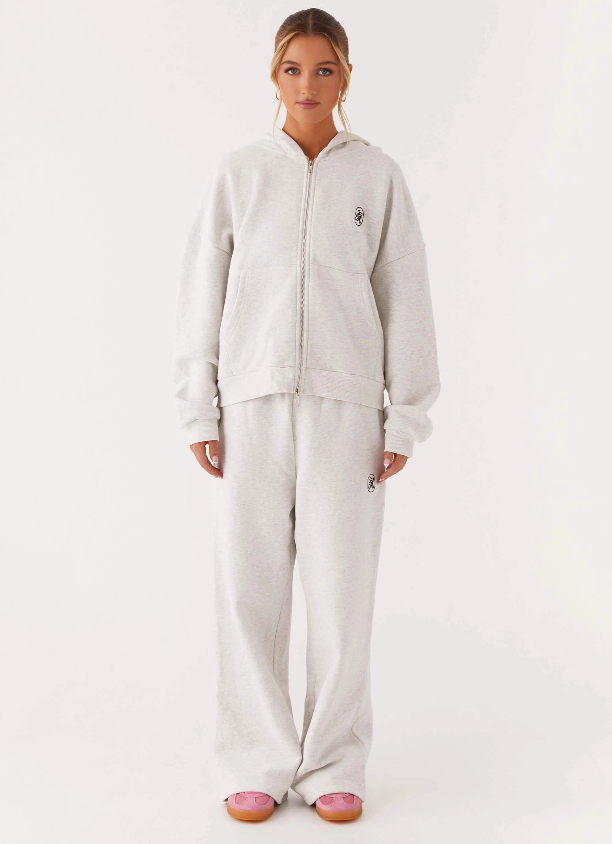 Temperature Adaptive Signature Double Zip Up Hoodie - Grey