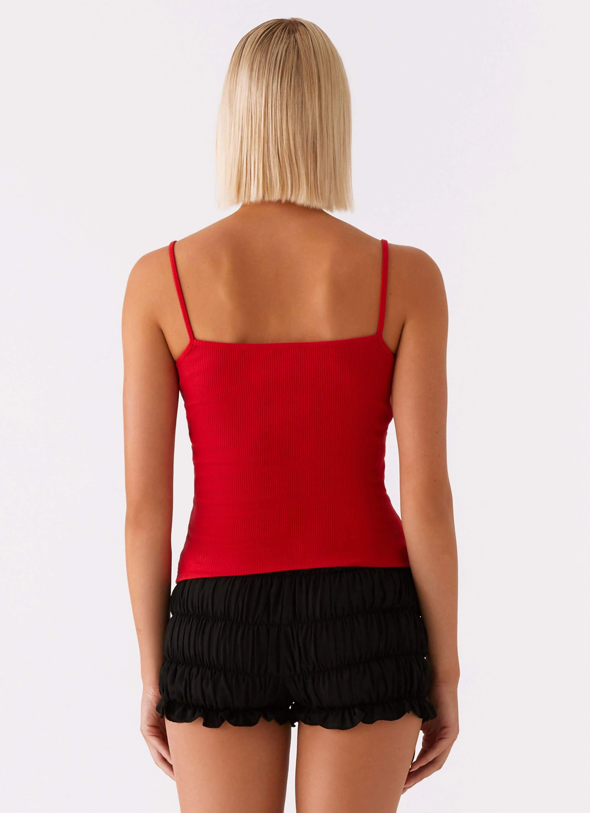 Signature Monogram Cami - Red elegant design WaterResistantCoating