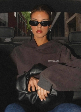 DoubleStitchSeams Wet Wicking Signature Oversized Hoodie - Charcoal