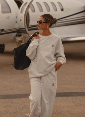 Taped Seams Signature Oversized Sweatshirt - Grey