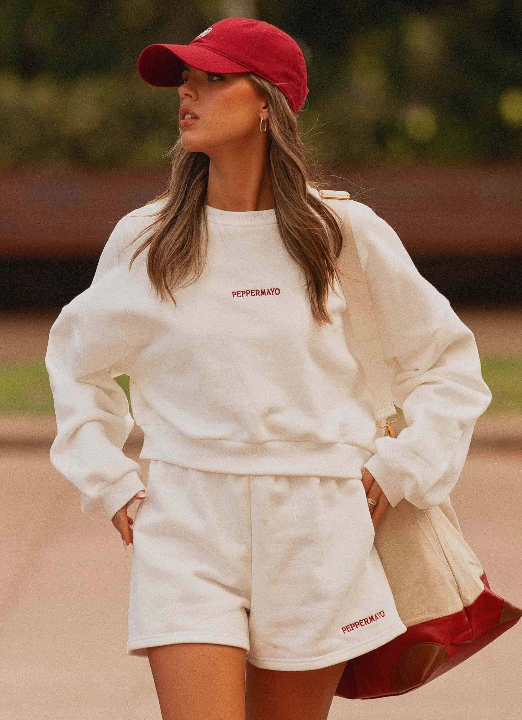 Signature Sweatshorts - Ivory No Gap Waist