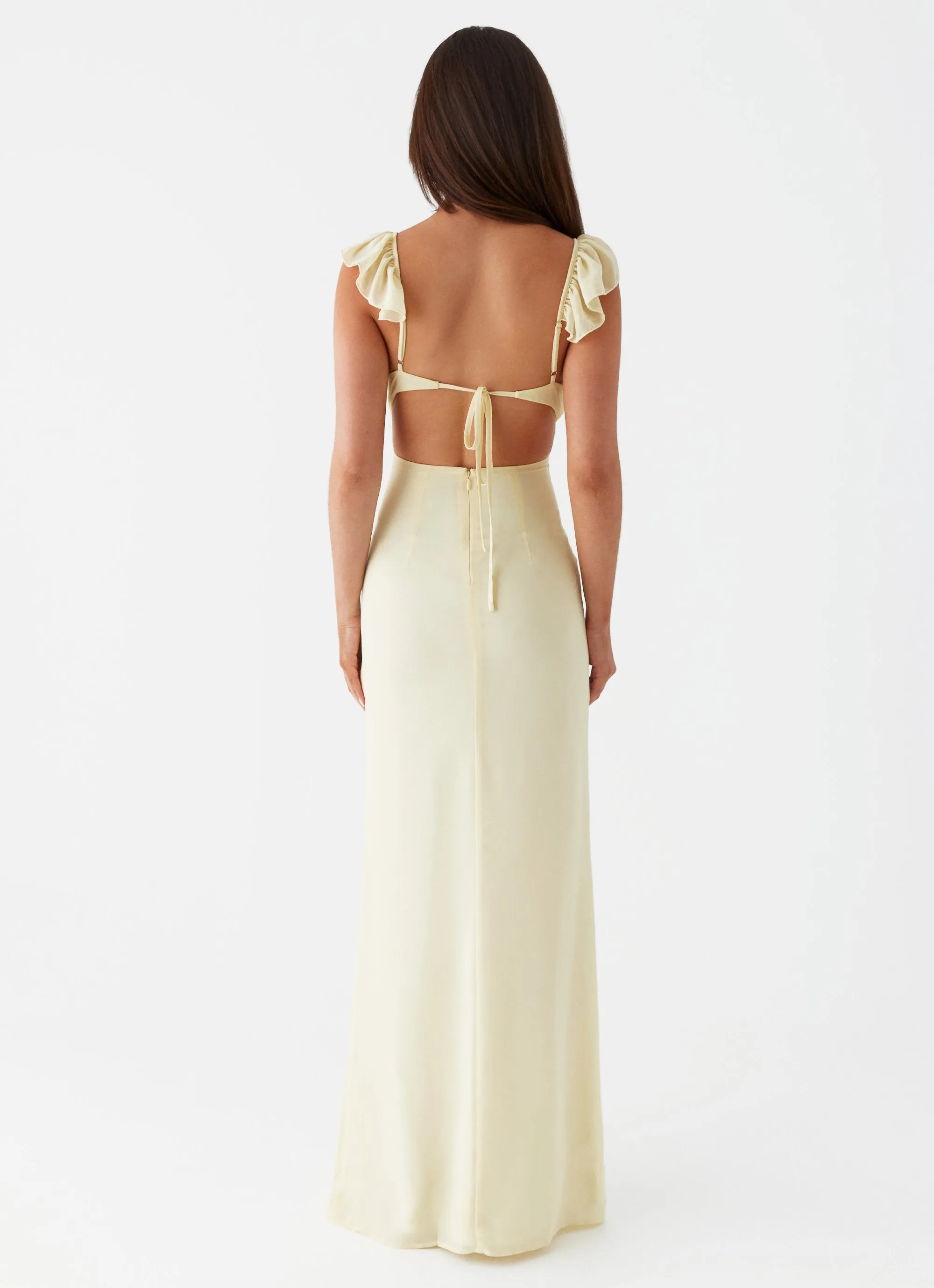 Silvie Maxi Dress - Yellow Soft Tones Empire-Waist