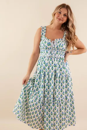 Refined touch Playful touch Owe It To You Midi Dress-Blue