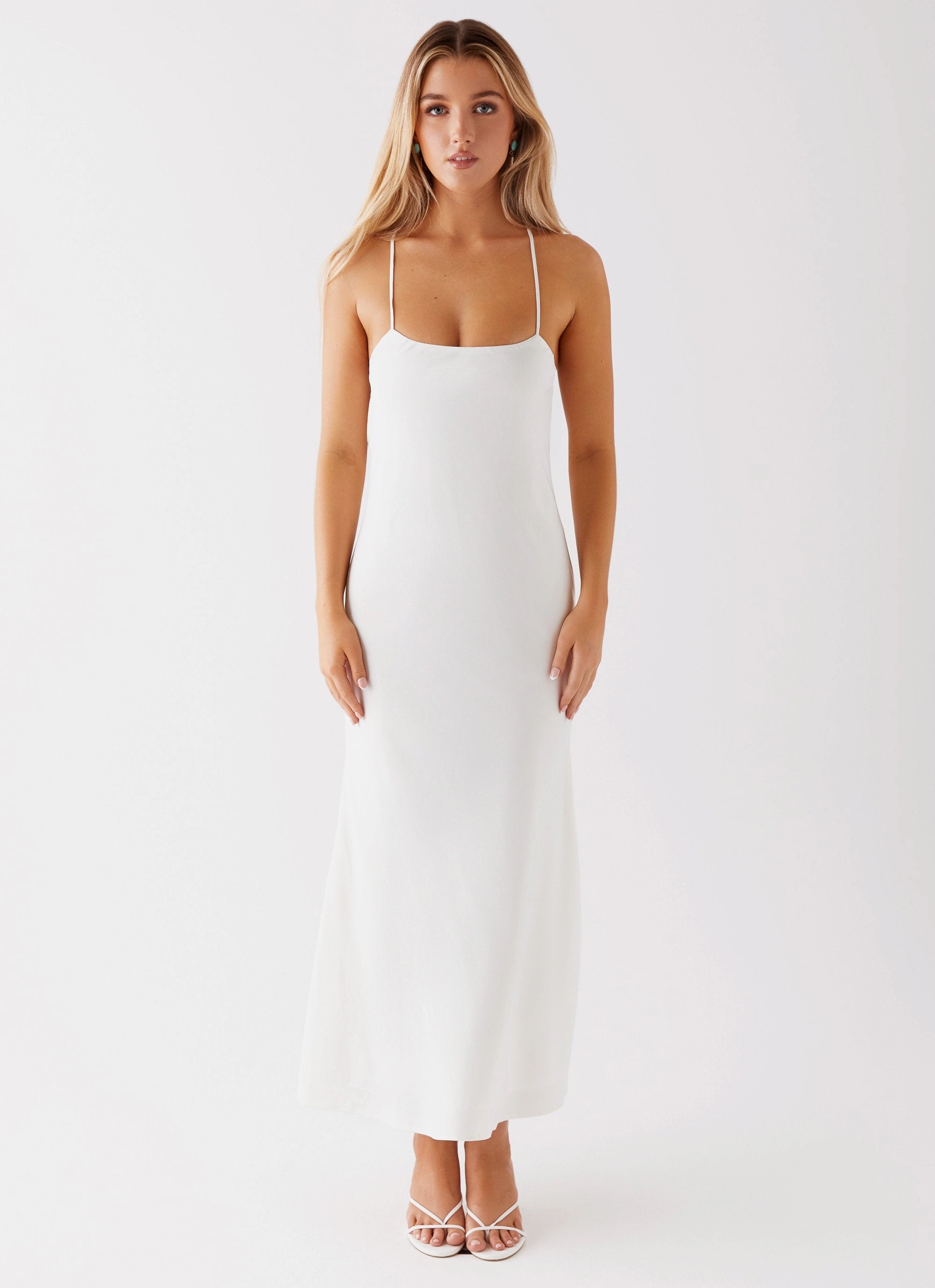 Flowing Layers Runway Royalty Maxi Dress - White
