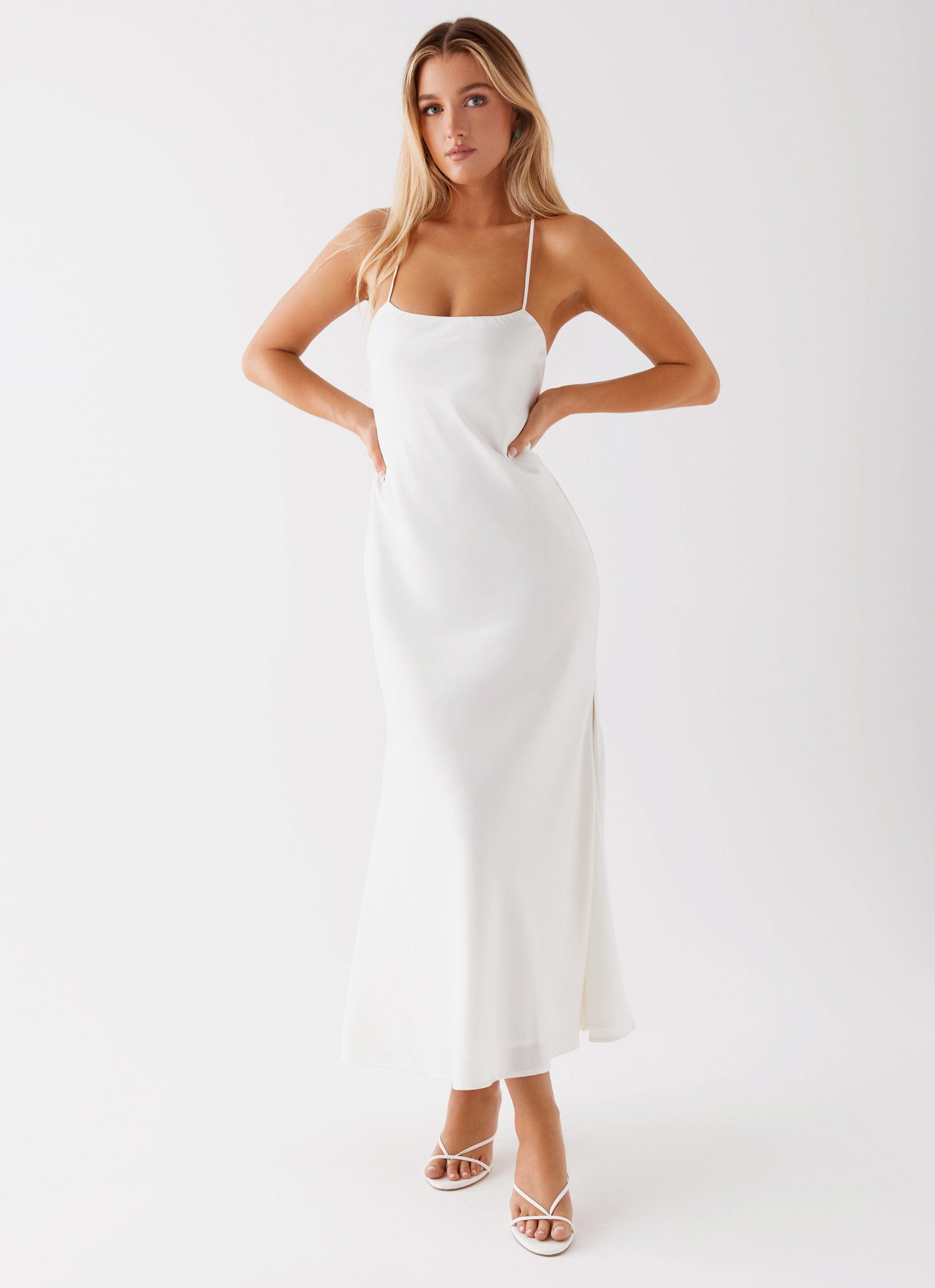 Runway Royalty Maxi Dress - White Water-resistant