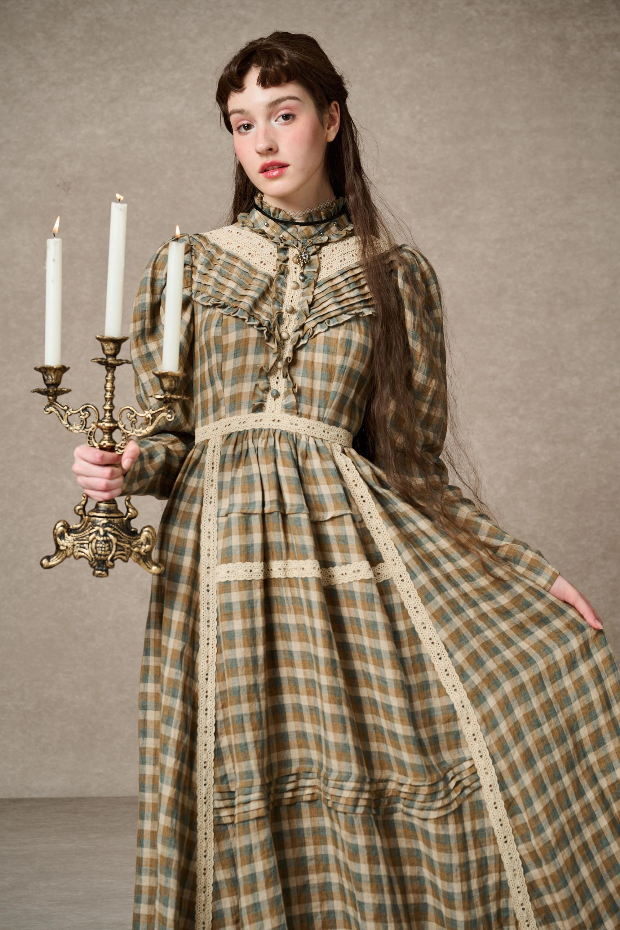 Stretch Fit High Waist MARY 18 | VINTAGE LINEN DRESS GOWN