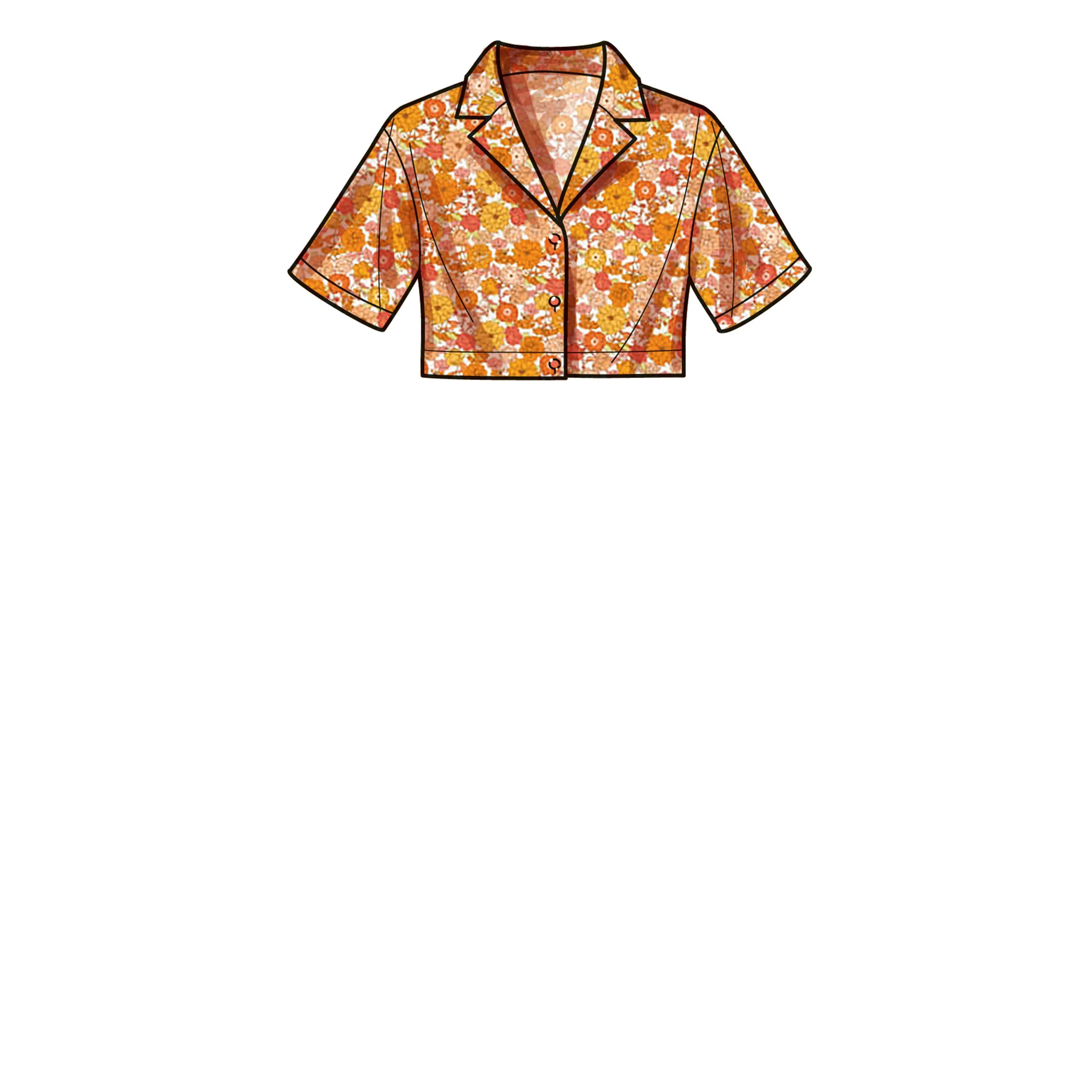 Simplicity Pattern SS9610 Misses' Set of Tops, Cropped Pants and Shorts
