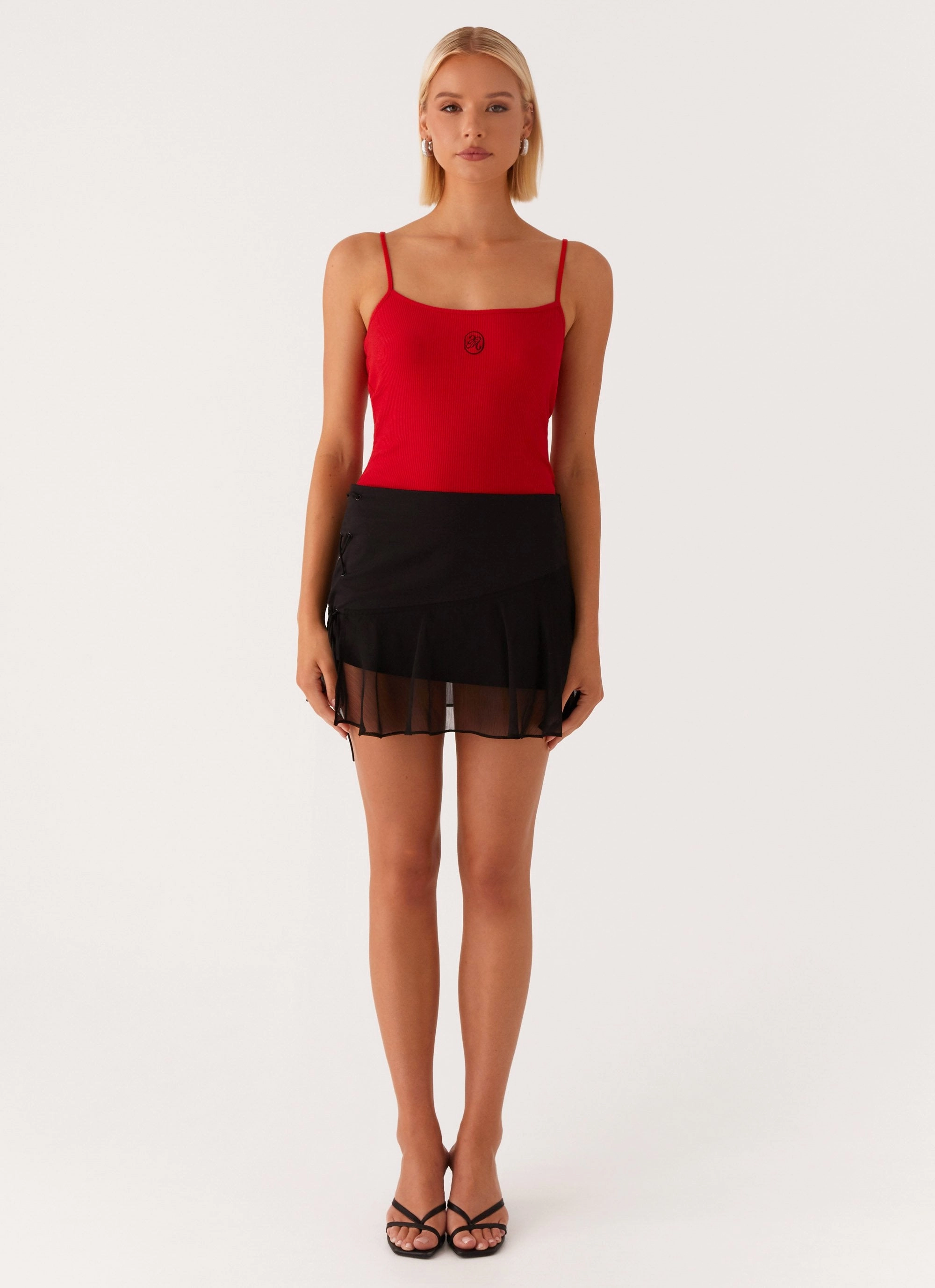 Siobhan Tie Side Mini Skirt - Black Moisture control Street Style