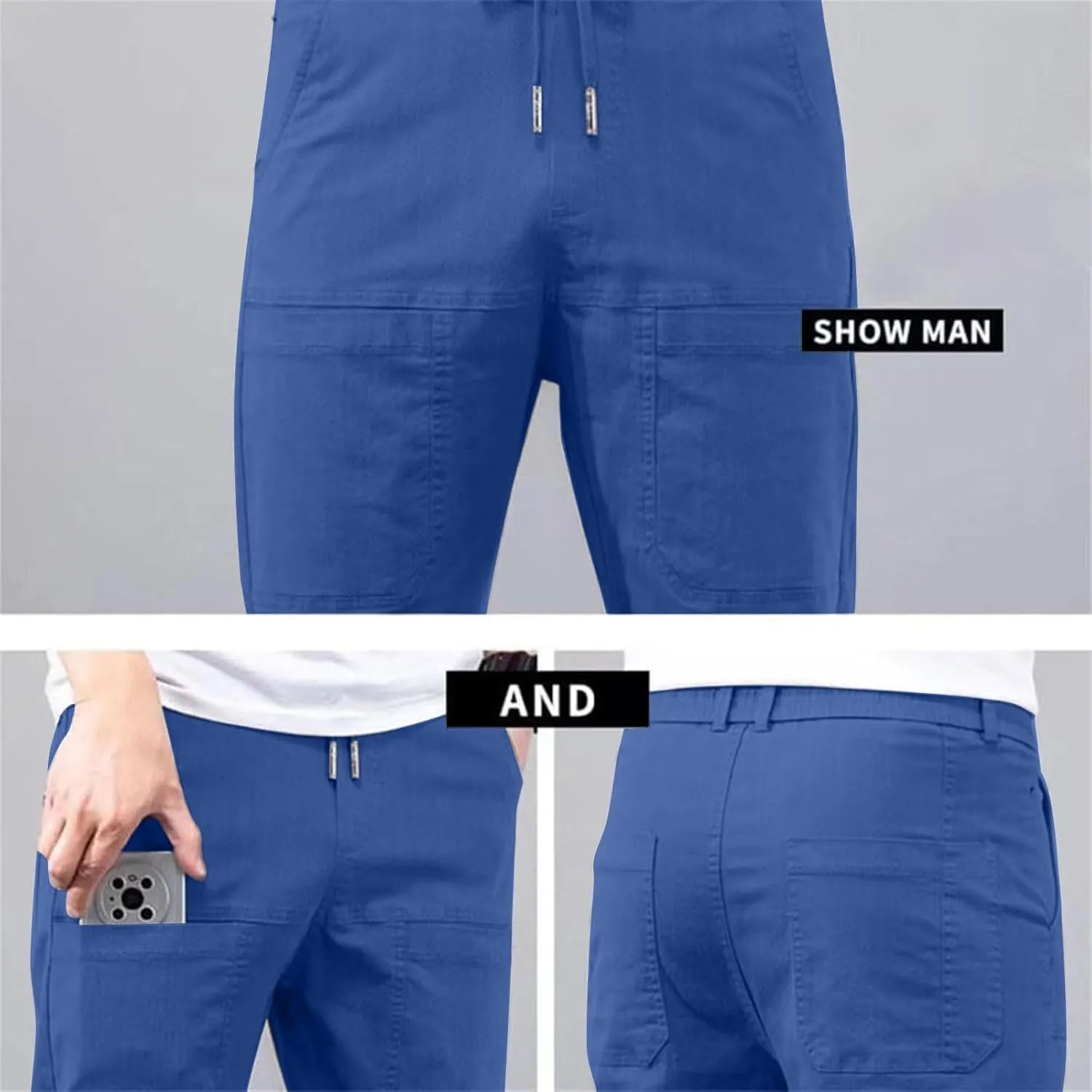 Sirmale Multipants - High Stretch Multi-Pocket Durable Cargo Pants, Mencomfy Mens Breathable Comfy Hiking Cargo Pants