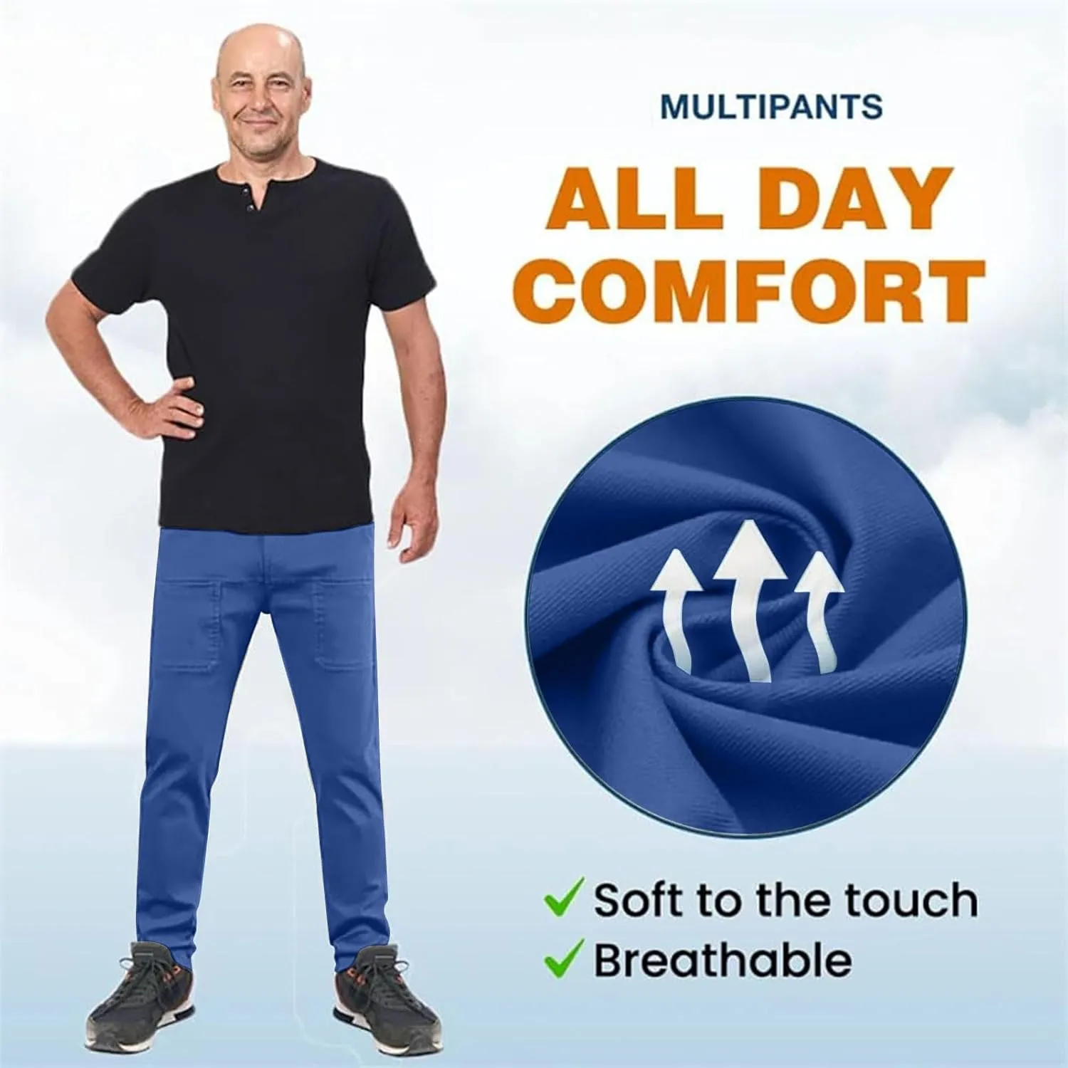 Sirmale Multipants - High Stretch Multi-Pocket Durable Cargo Pants, Mencomfy Mens Breathable Comfy Hiking Cargo Pants
