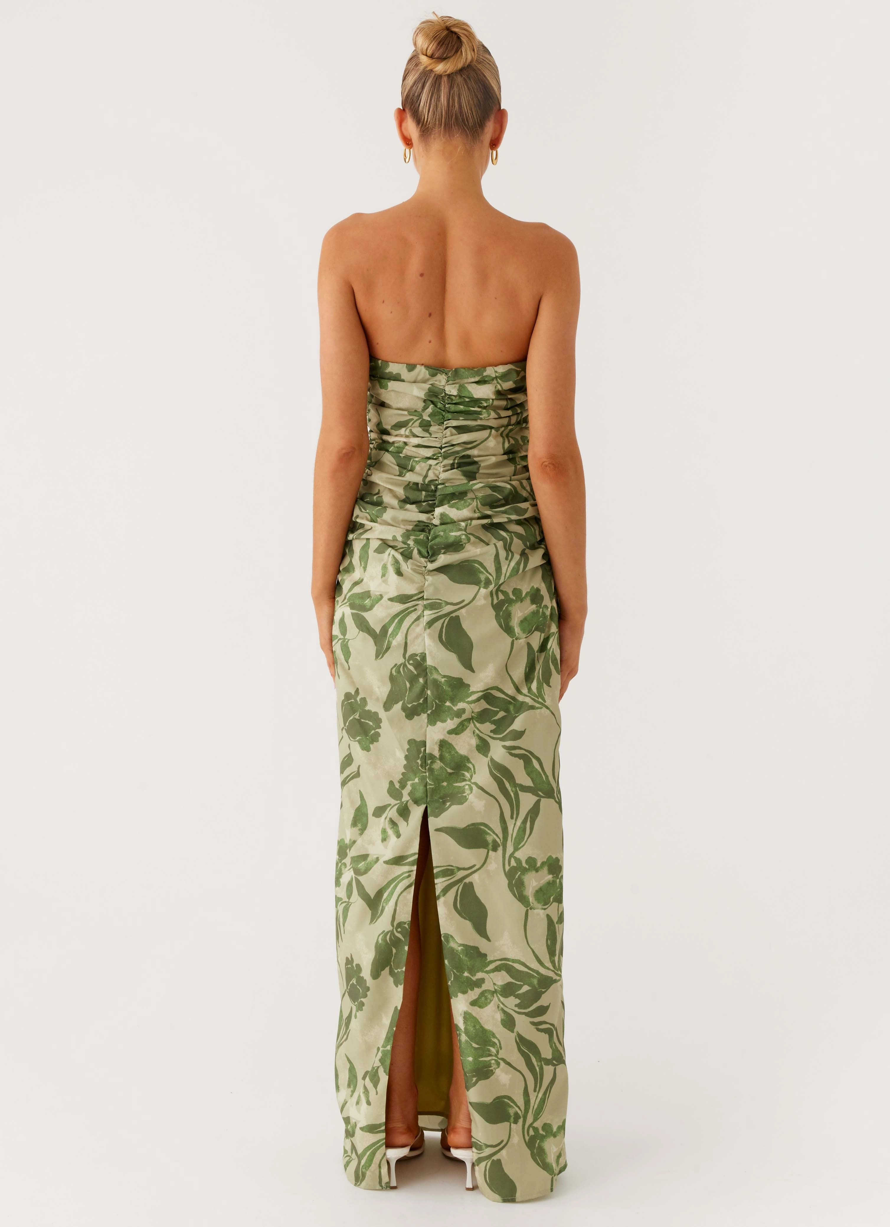 Sirrah Maxi Dress - Jade Fern High-Neck Art Soul