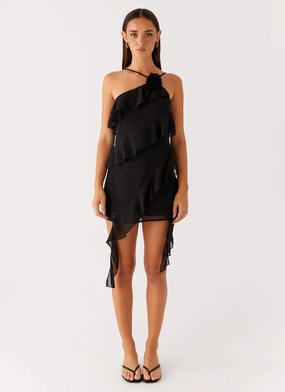 Sita Mini Dress - Black Inclusive Fit Floral design