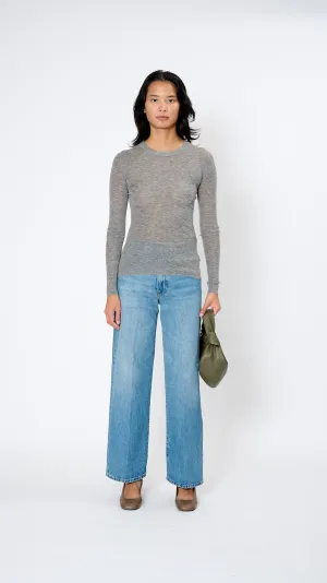 Skinny Crew in Heather Grey