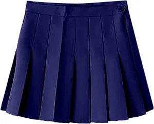 Skirts for Women High Waist Chain A-Line Skirt High Waist Check Pleated Fairy Mini Skirt Skater School Rainbow
