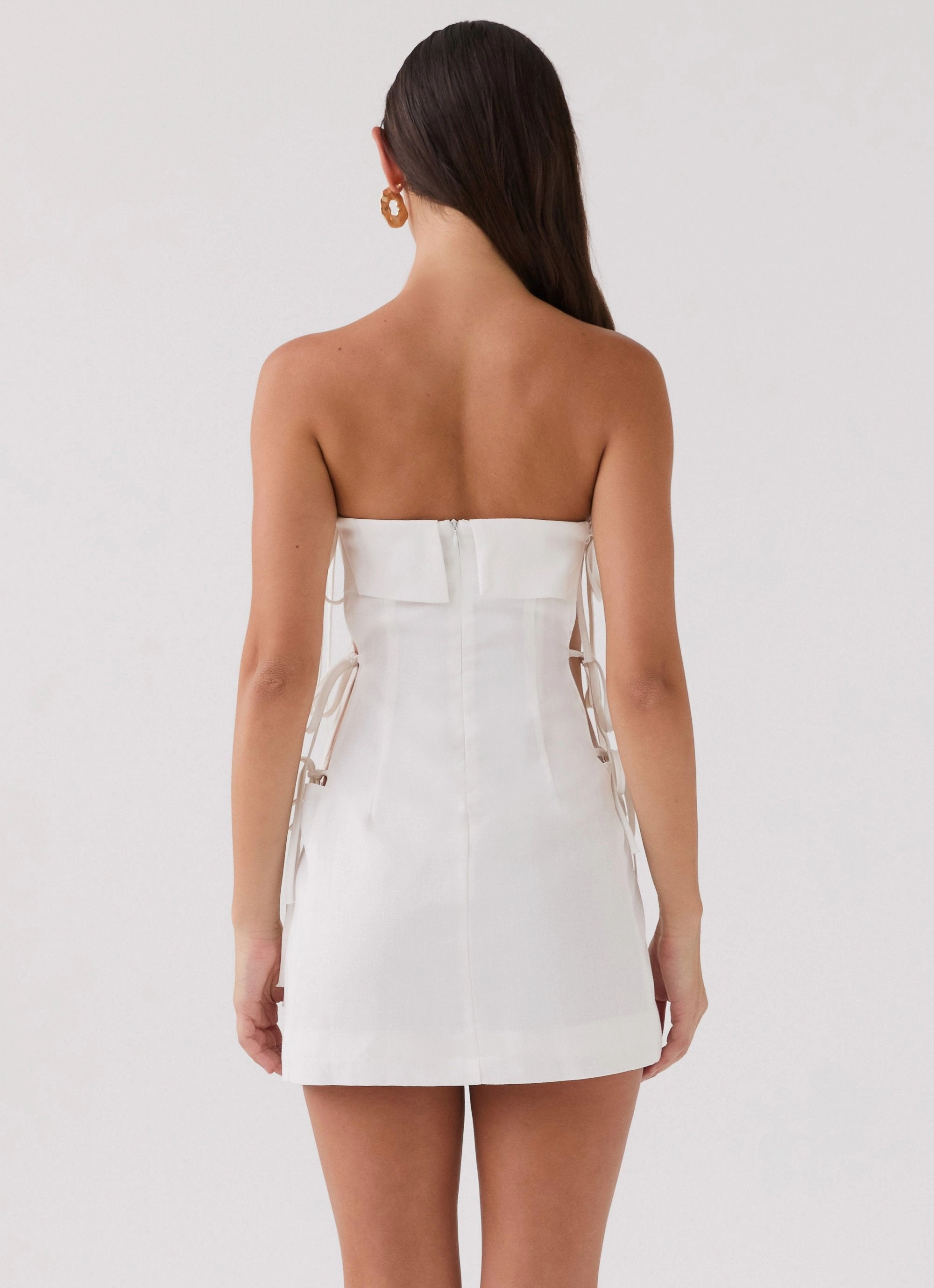 Lounge Style Aura Tie Tube Dress - White