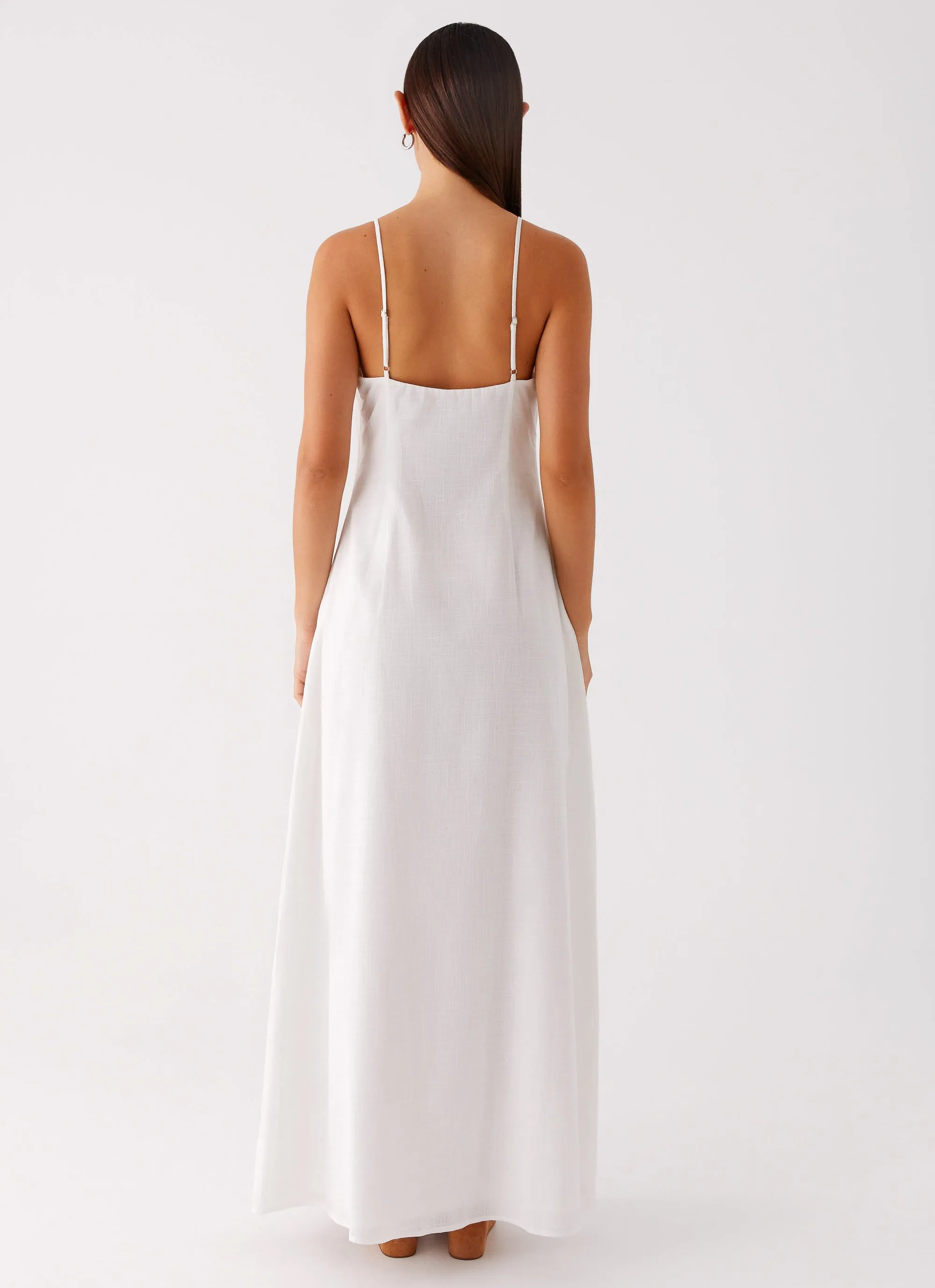 Madeleine Scoop Neck Maxi Dress - Off White perfect for events